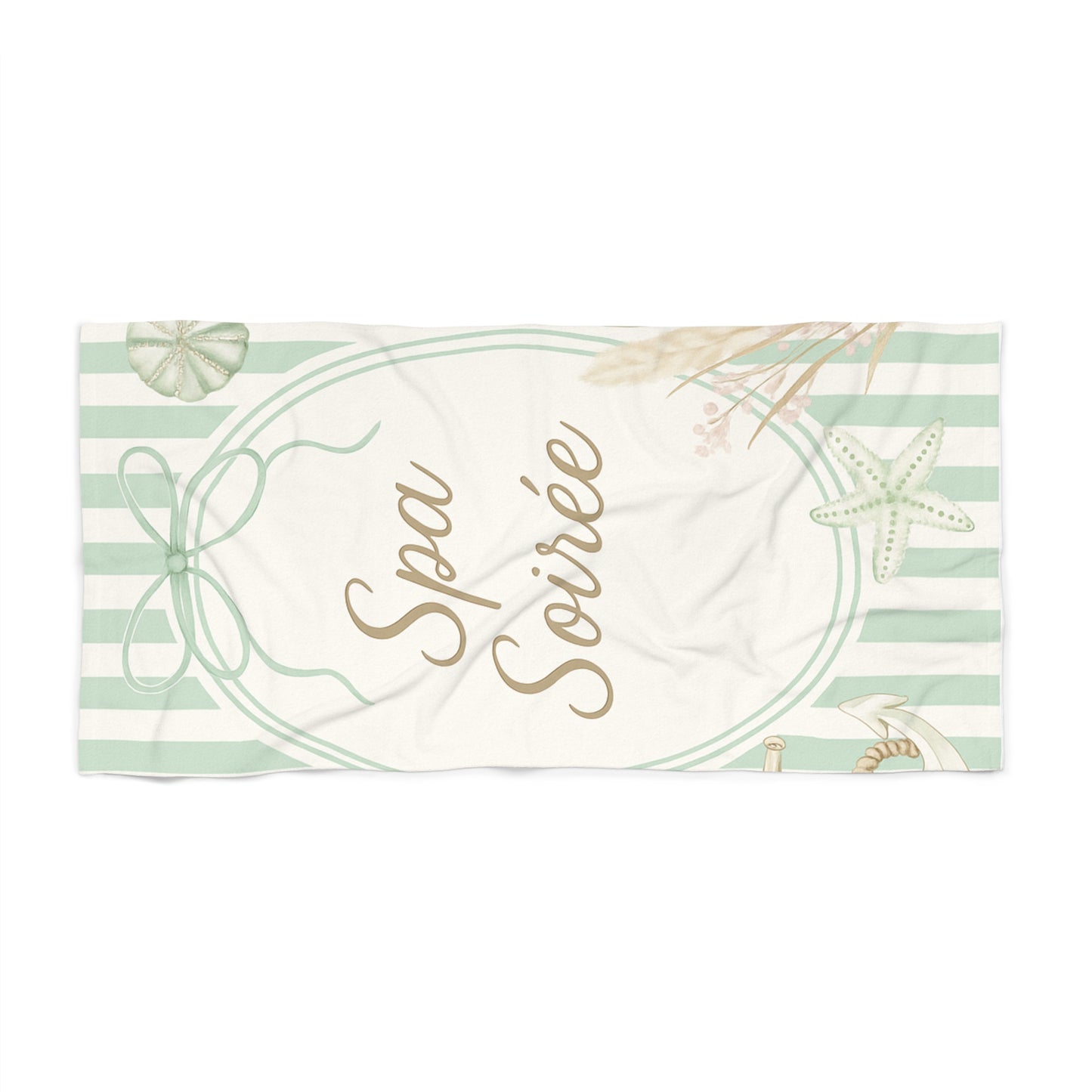 Spa Soirée Beach Towel | Coastal Vibes, Beach Day Essential, Summer Fun, Poolside Accessory, Gift for Spa Lovers