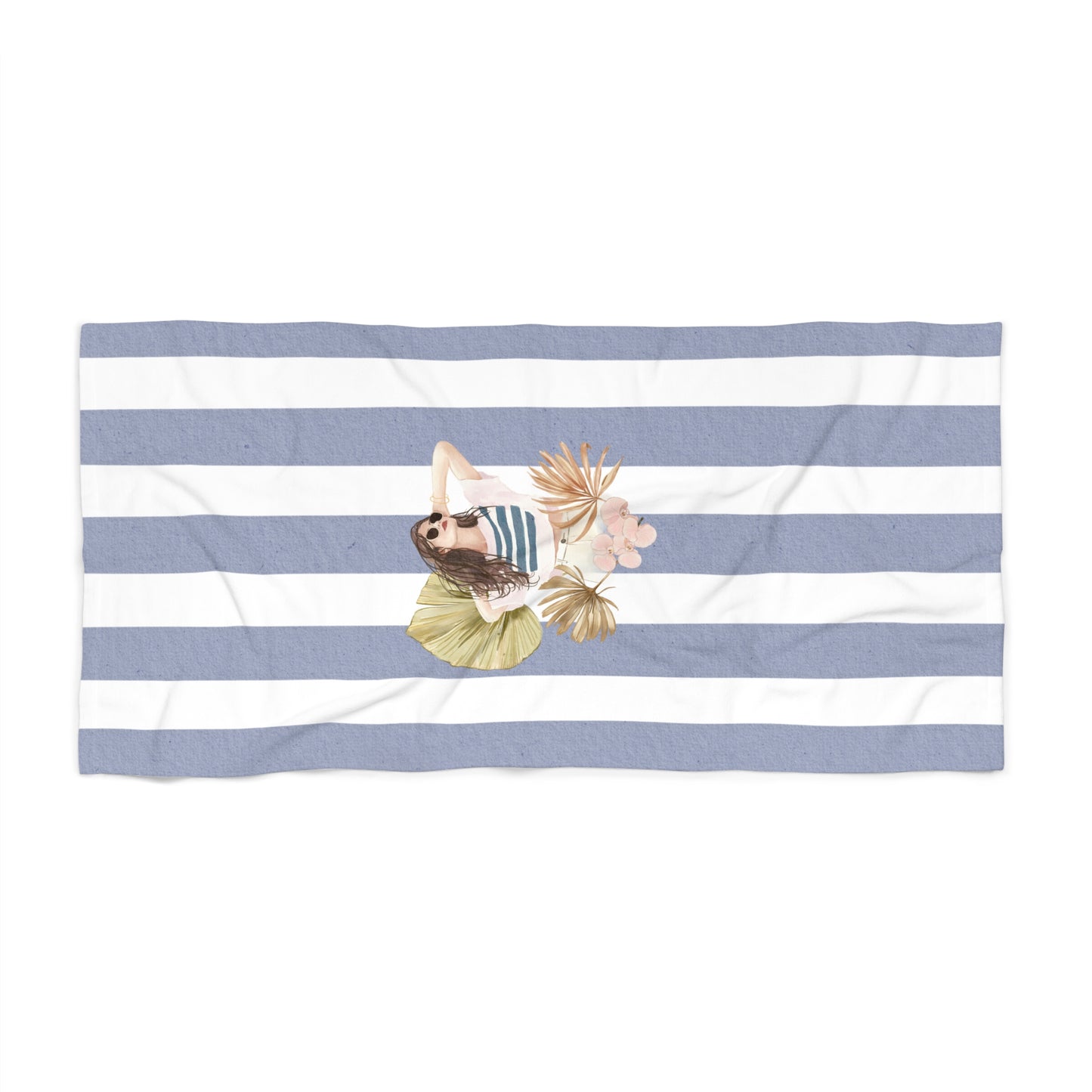 Jessica Style Personalize Bridal Party Beach Towel - Ocean Vibes for Summer Fun