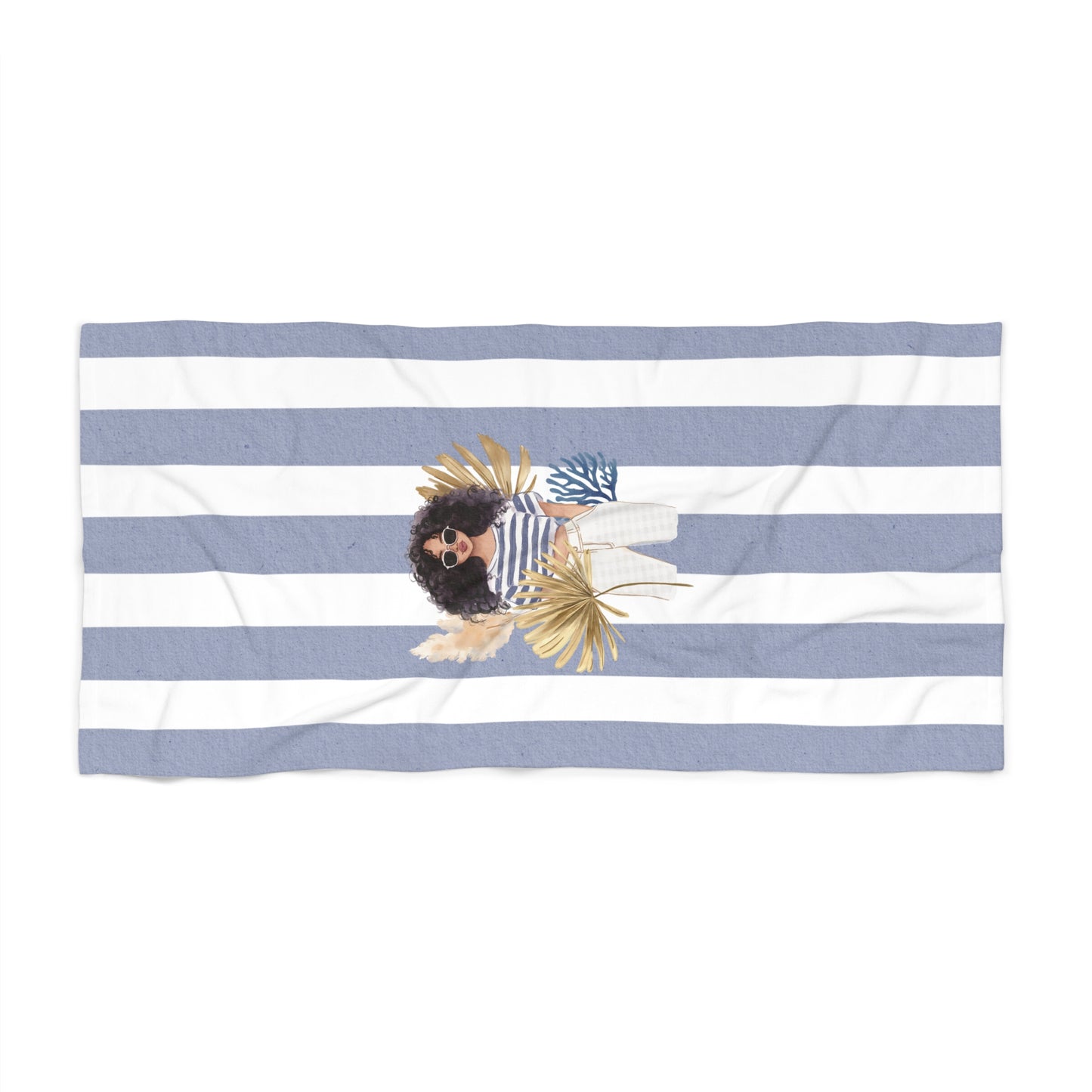 Sarah Style Personalize Bridal Party Beach Towel - Ocean Vibes for Summer Fun