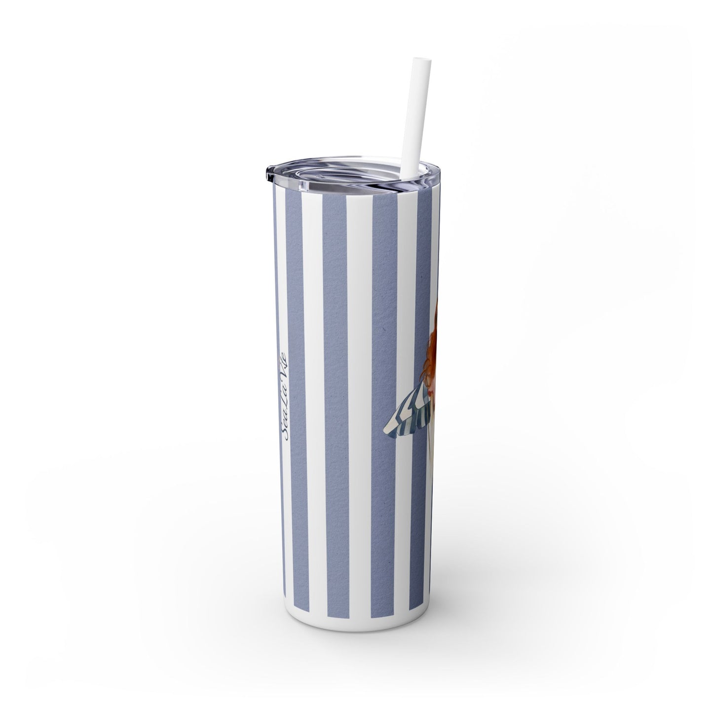 Personalize Bridal Party Skinny Tumbler with Straw | 20oz Coastal Drinkware