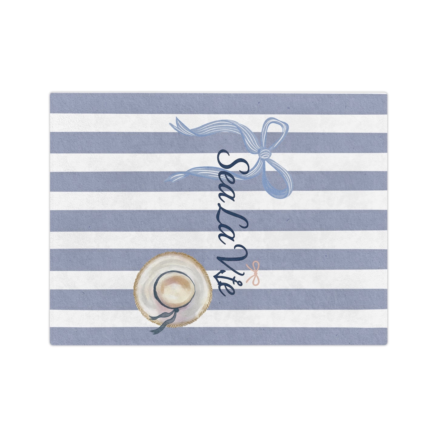 Sea la Vie Cozy Beach-Themed Blanket, Perfect for Summer Picnics, Throw Blanket for Home Decor, Gift for Ocean Lovers, 'Sea La Vie' Design