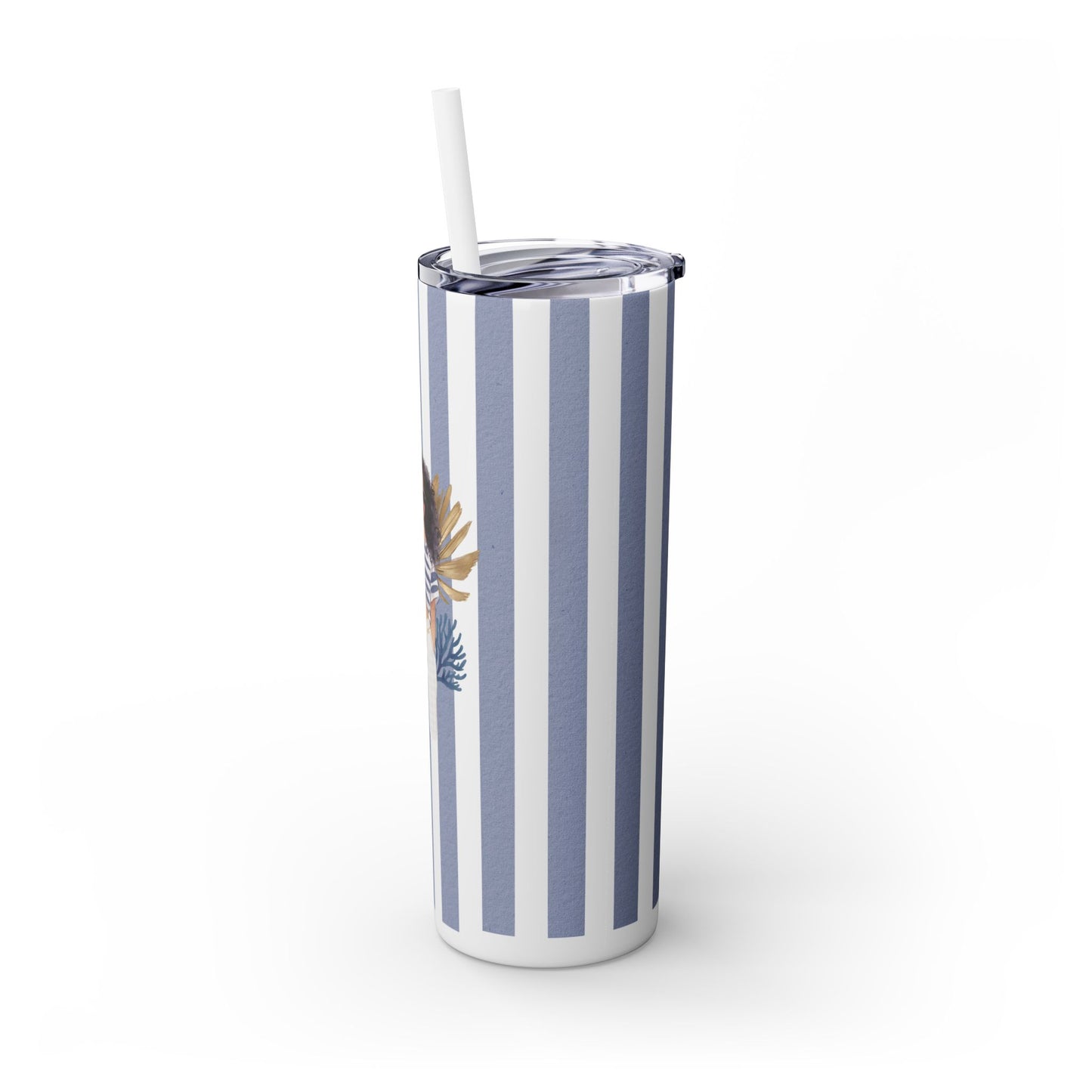 Personalize Bridal Party Skinny Tumbler with Straw | 20oz Coastal Drinkware