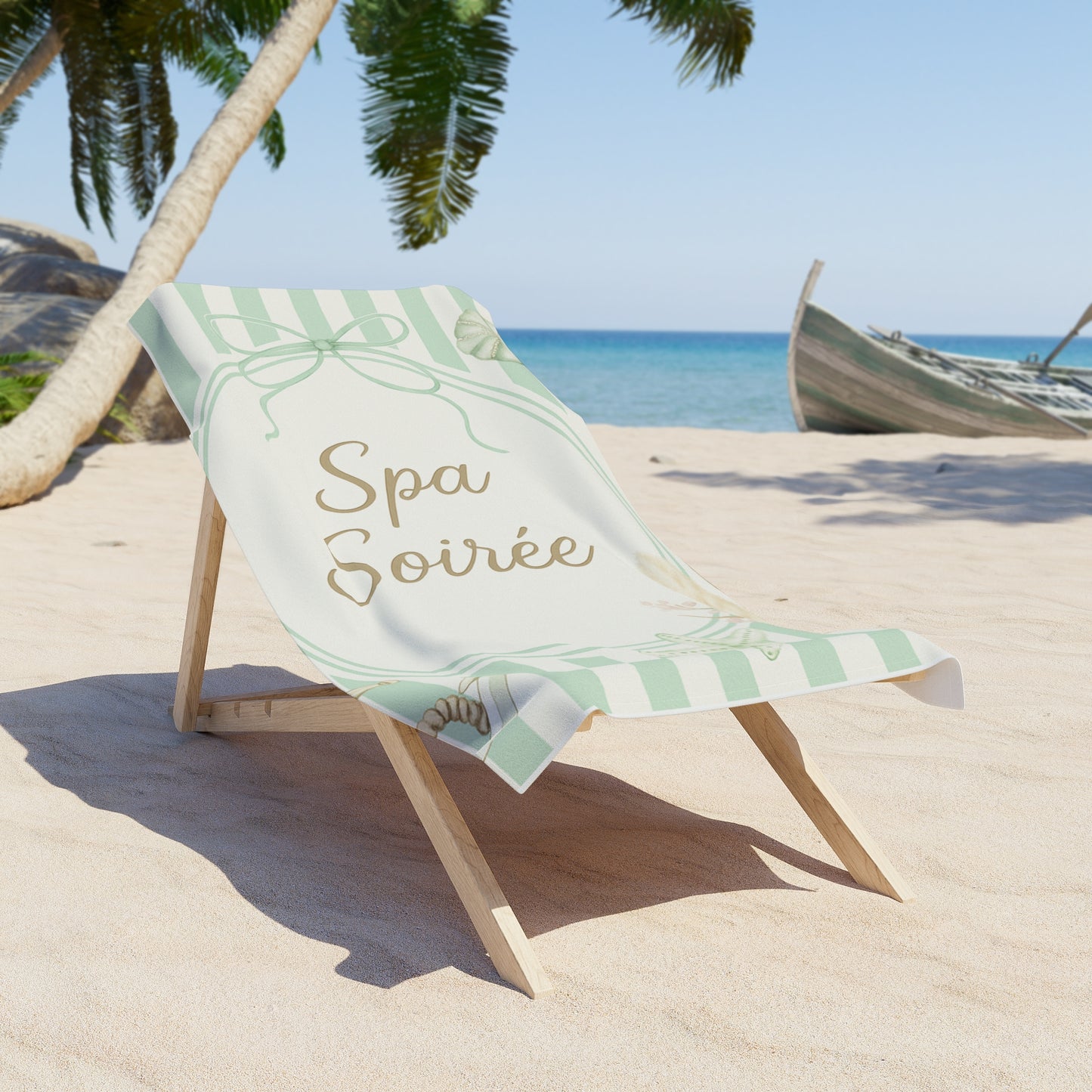 Spa Soirée Beach Towel | Coastal Vibes, Beach Day Essential, Summer Fun, Poolside Accessory, Gift for Spa Lovers