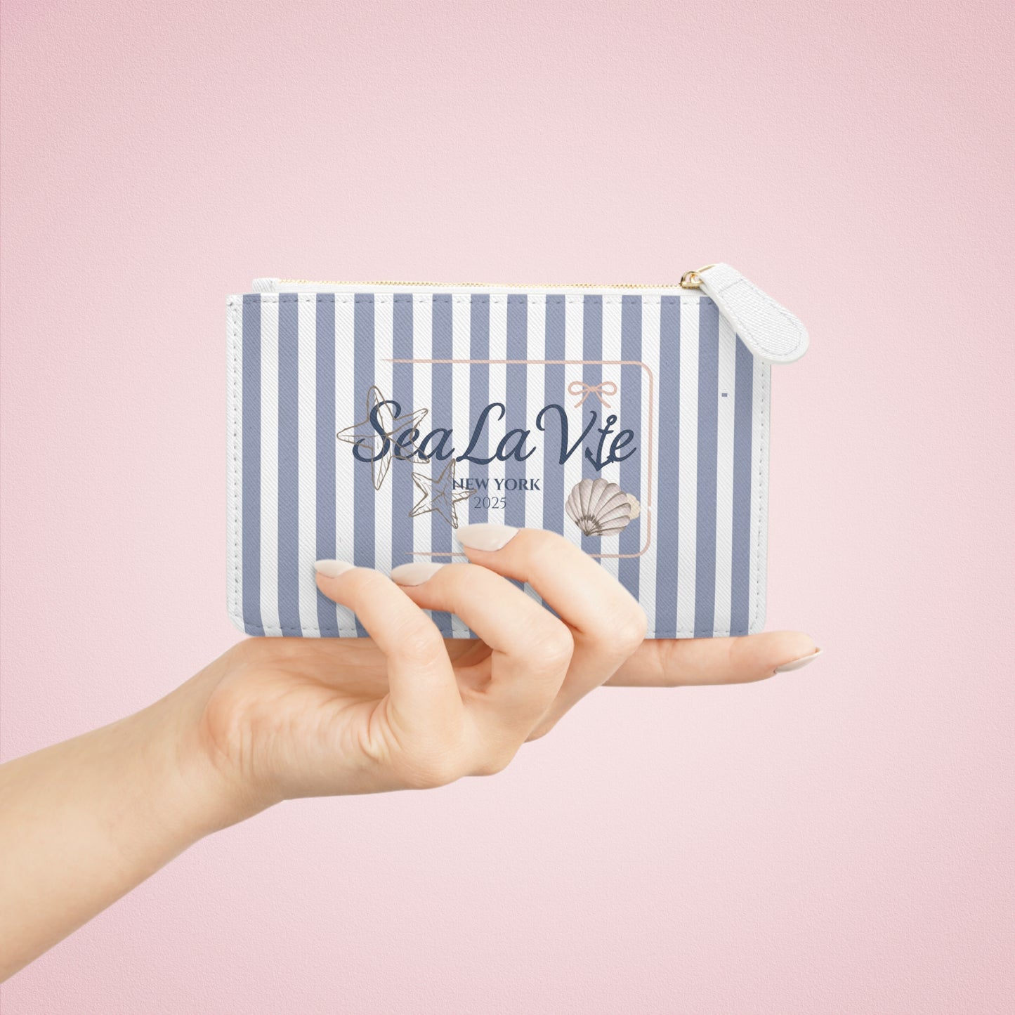 Sea La Vie Mini Clutch Bag, Nautical Purse, Marine Theme Accessory, Summer Travel Essential, Beach Gift Idea, Coastal Style Clutch