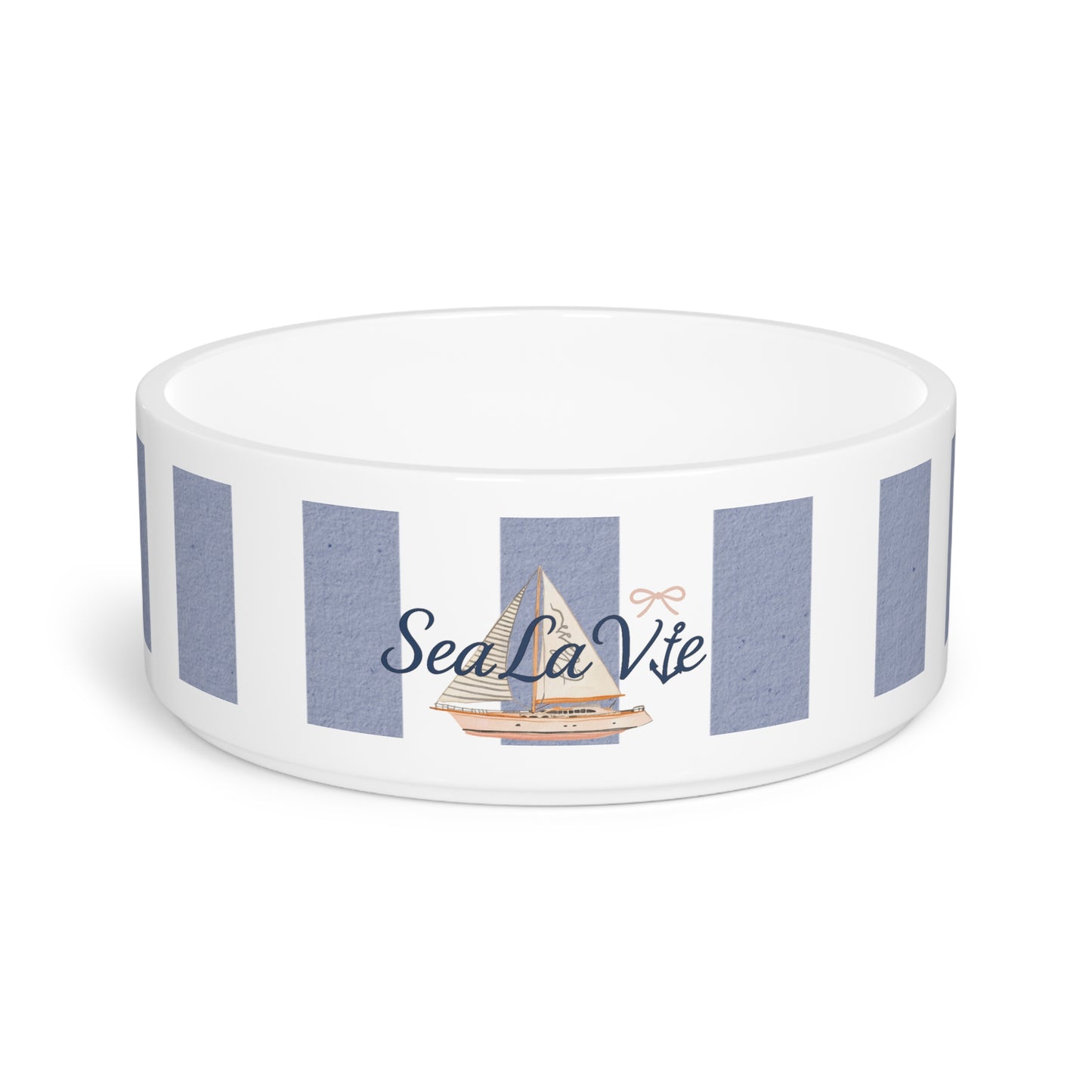 Sail Away Pet Bowl - Custom Sea La Vie Dog Dish, Cat Food Bowl, Cute Pet Accessories, Ocean Themed Gift for Pets, Unique Pet Supplies