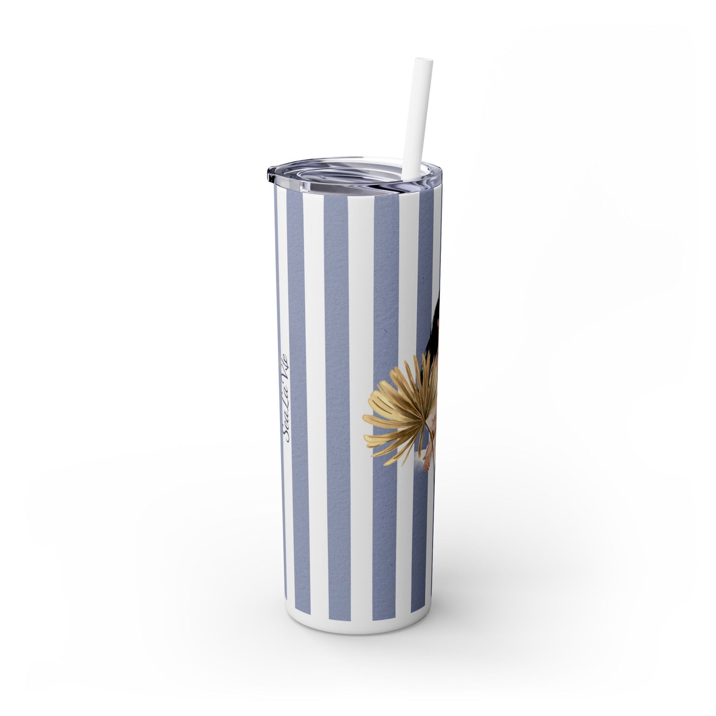 Personalize Bridal Party Skinny Tumbler with Straw | 20oz Coastal Drinkware