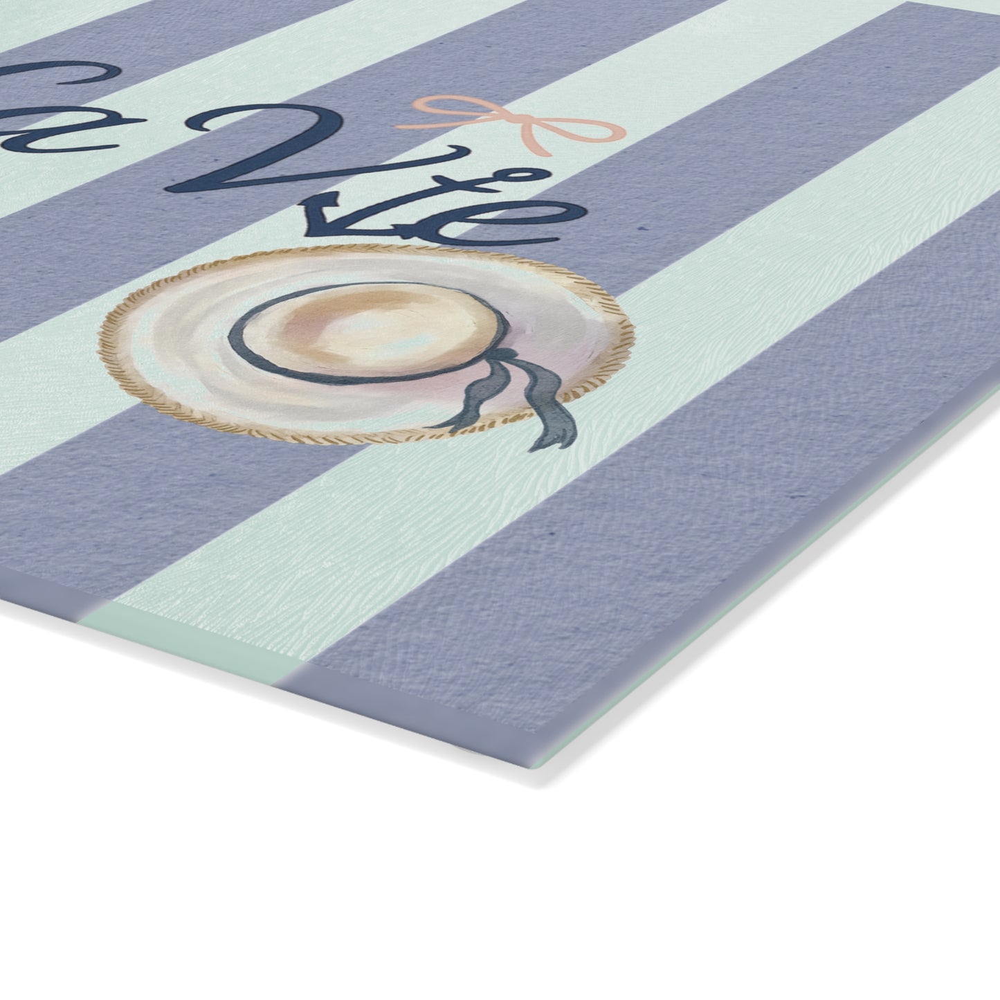Sea la Vie Beach-Themed Glass Cutting Board, Nautical Kitchen Decor, Gift for Sea Lovers, Coastal Living, Sea La Vie Board, Nautical Kitchen Accessory