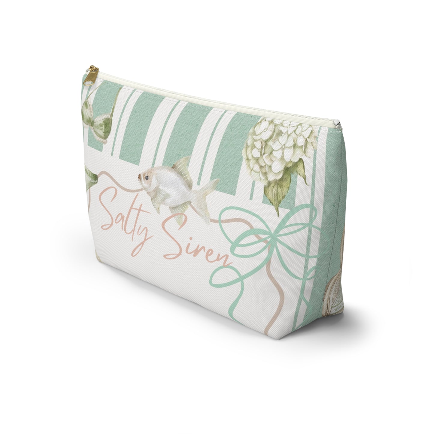 Salty Siren Accessory Pouch - Sea La Vie, Nautical Bag for Travel, Make-Up, Beach, Gift for Her