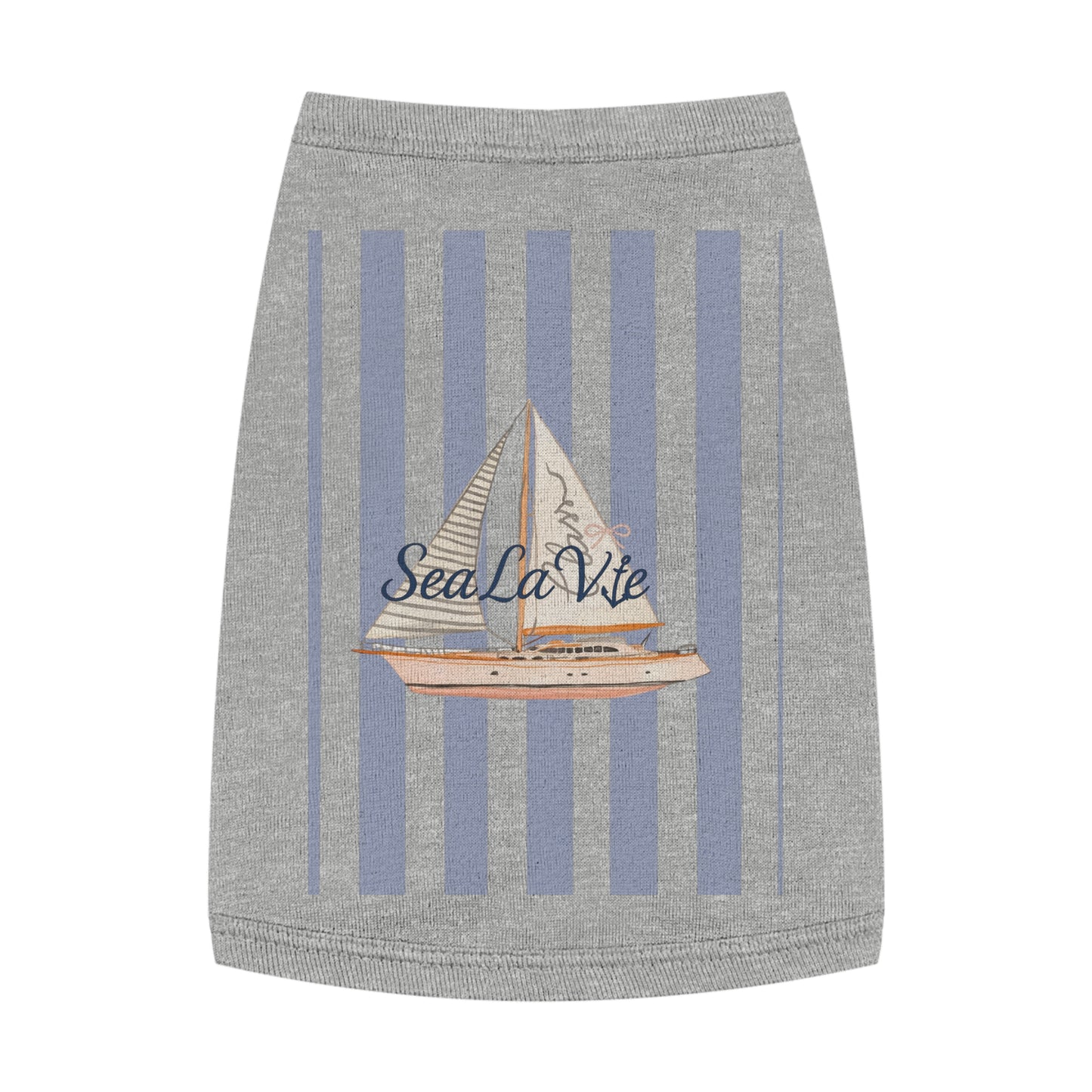 Sail Away Ocean Breeze Pet Tank Top, Cute Pet Apparel, Dog/Cat Summer Top, Nautical Pet Fashion, Beach Vacation Outfit