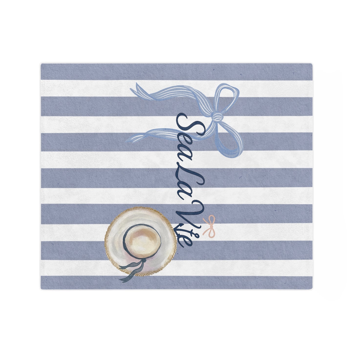 Sea la Vie Cozy Beach-Themed Blanket, Perfect for Summer Picnics, Throw Blanket for Home Decor, Gift for Ocean Lovers, 'Sea La Vie' Design
