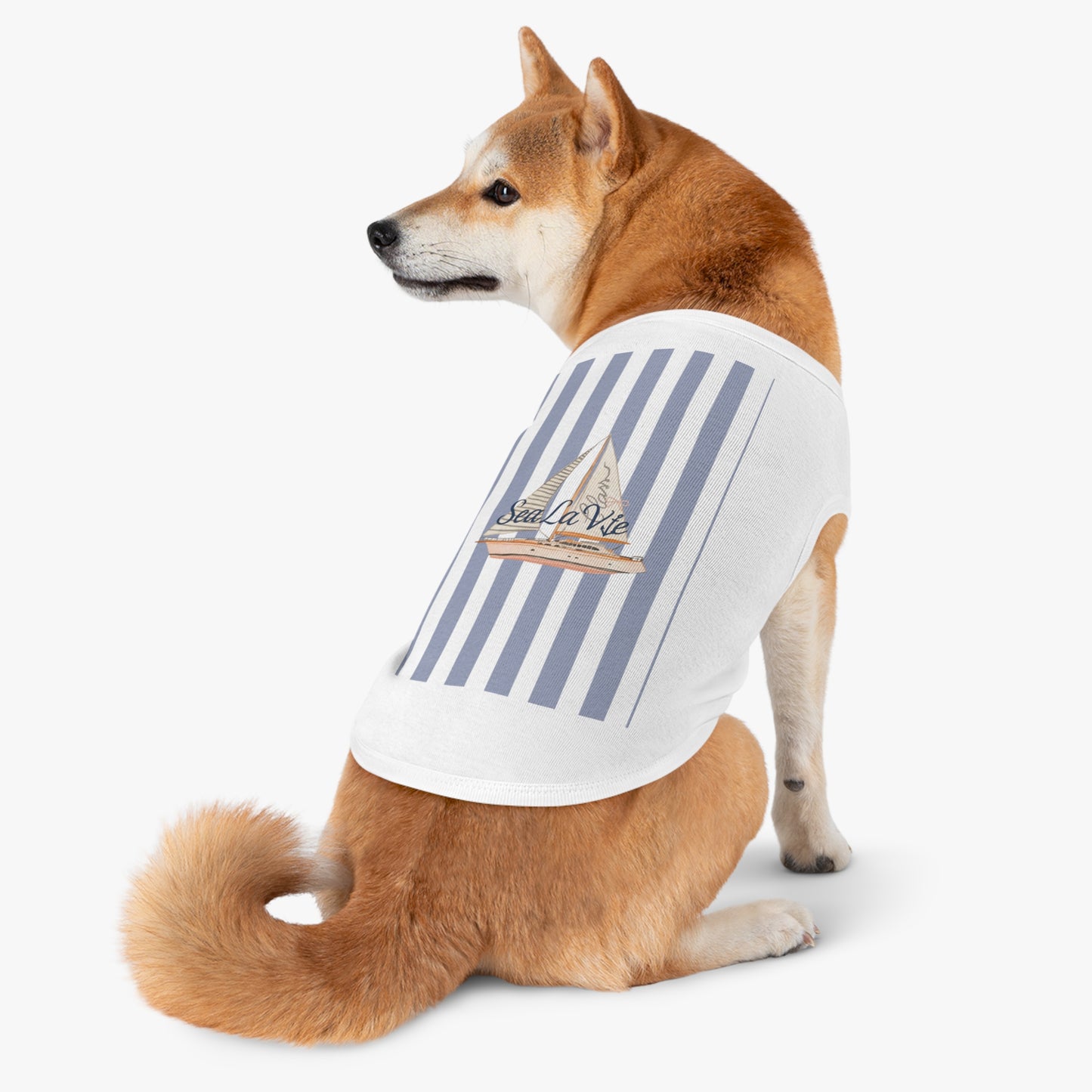 Sail Away Ocean Breeze Pet Tank Top, Cute Pet Apparel, Dog/Cat Summer Top, Nautical Pet Fashion, Beach Vacation Outfit