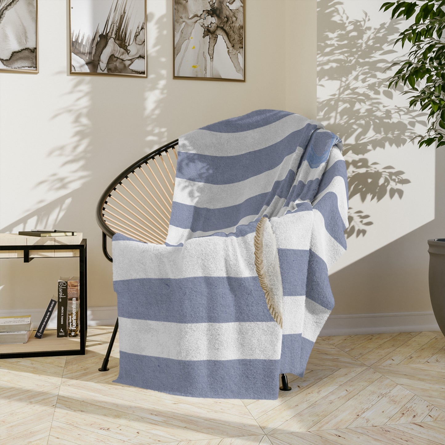 Sea la Vie Cozy Beach-Themed Blanket, Perfect for Summer Picnics, Throw Blanket for Home Decor, Gift for Ocean Lovers, 'Sea La Vie' Design