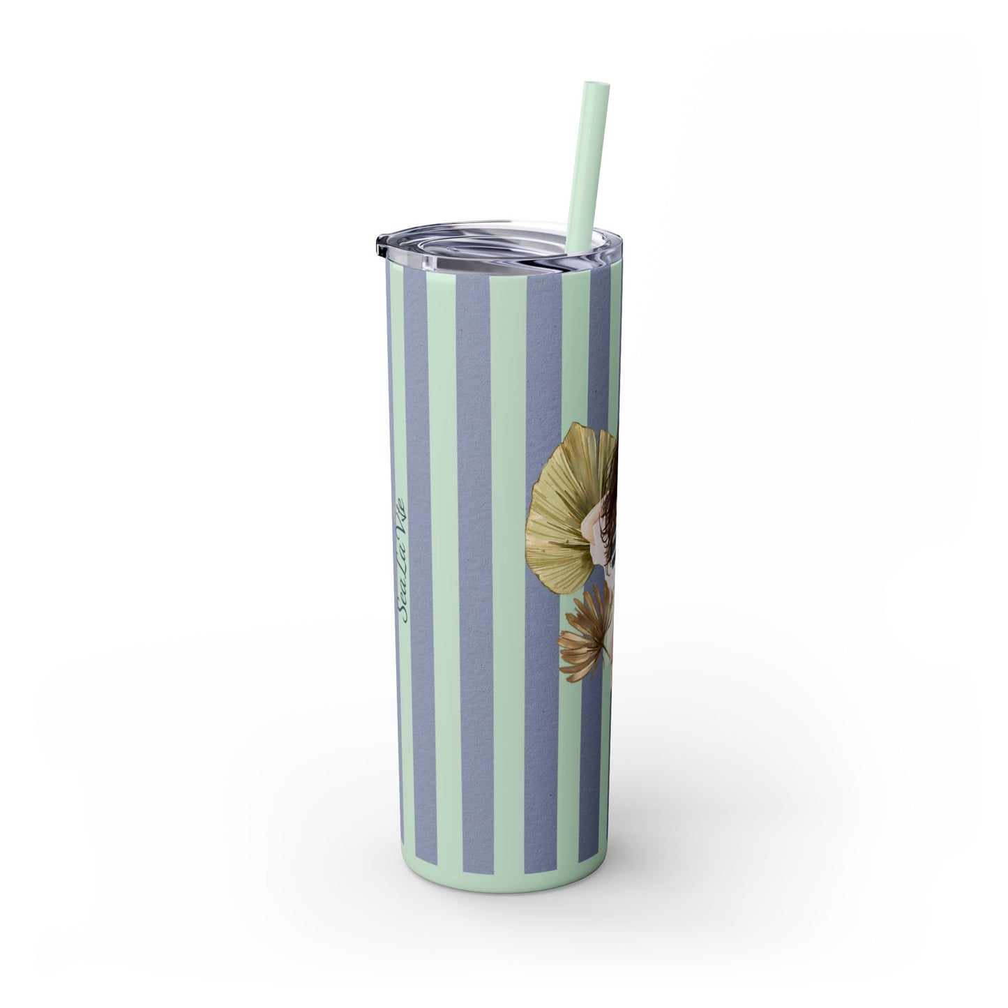 Personalize Bridal Party Skinny Tumbler with Straw | 20oz Coastal Drinkware