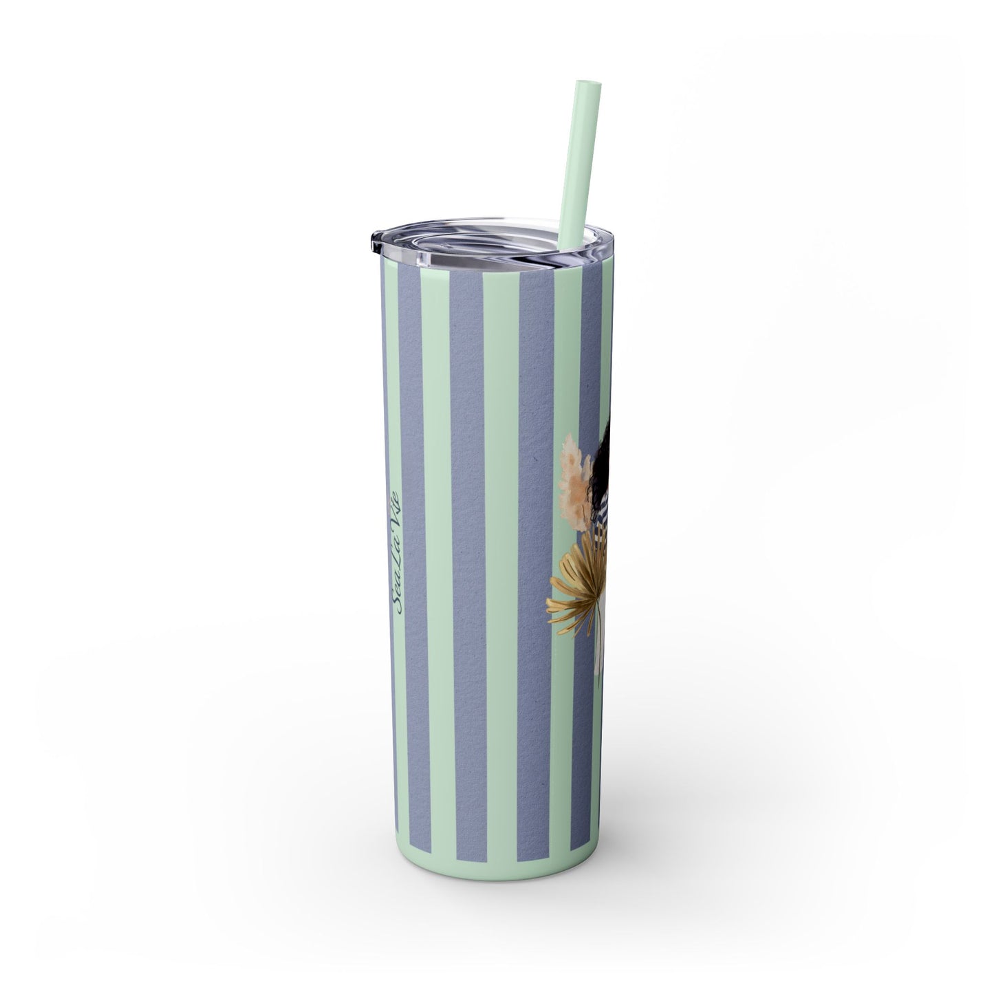 Personalize Bridal Party Skinny Tumbler with Straw | 20oz Coastal Drinkware