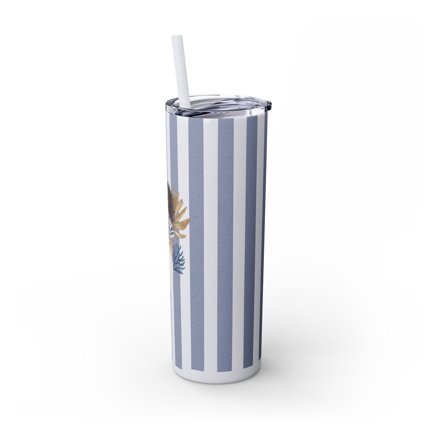 Personalize Bridal Party Skinny Tumbler with Straw | 20oz Coastal Drinkware
