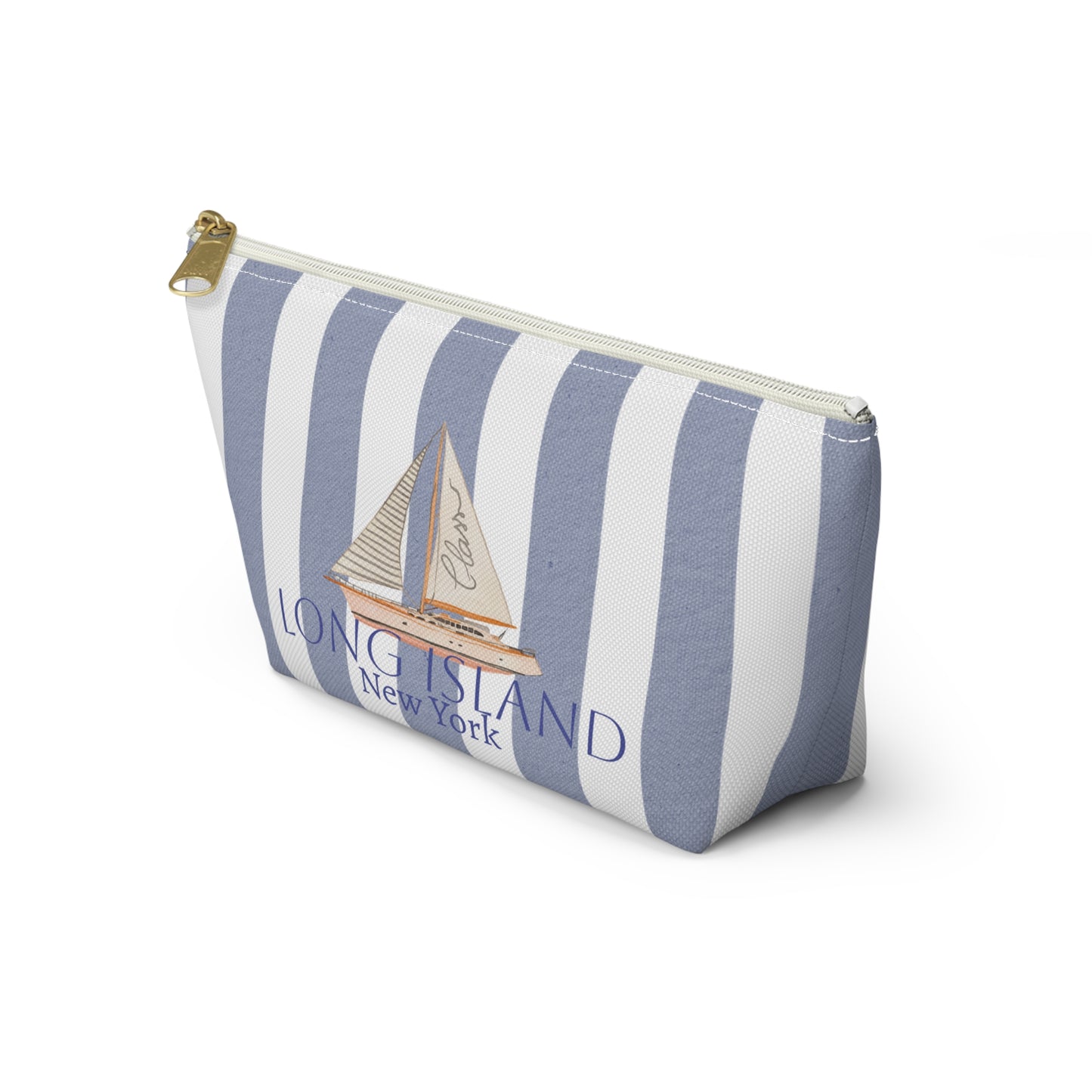 Nautical Accessory Pouch, Beach Makeup Bag, Coastal Travel Organizer, Long Island Gift, Summer Essentials, SeaLaVie Design