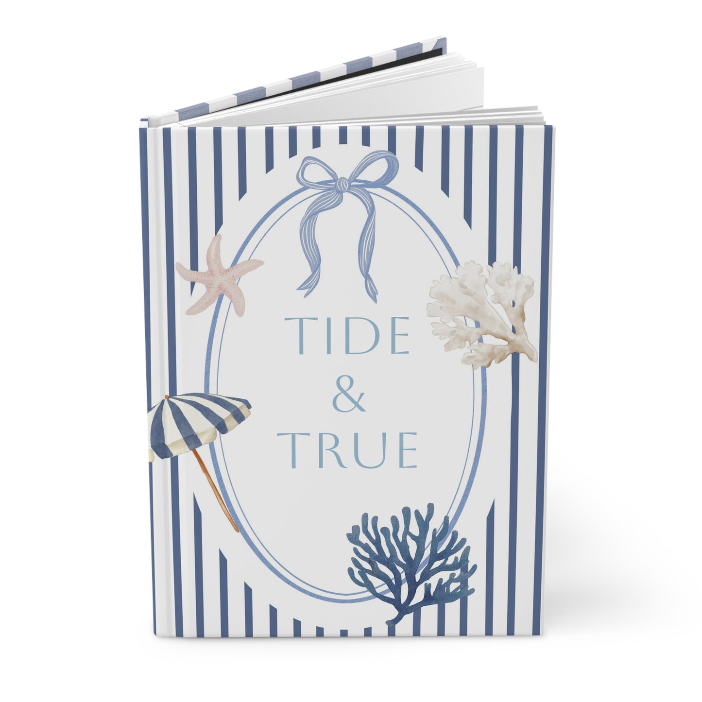 Tide & True Coastal-Themed Hardcover Journal - 'Sea La Vie' & Waves Wonder Co. Designs