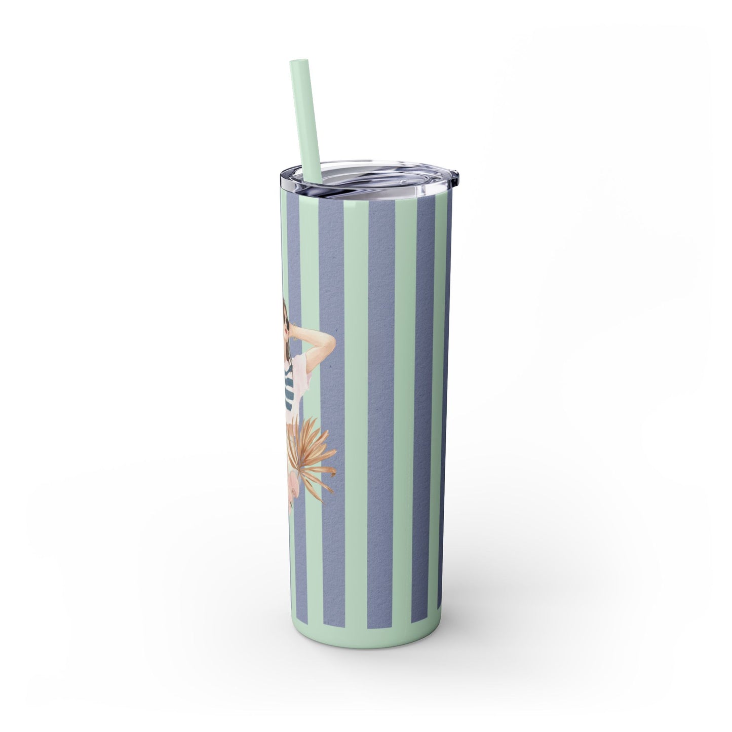 Personalize Bridal Party Skinny Tumbler with Straw | 20oz Coastal Drinkware