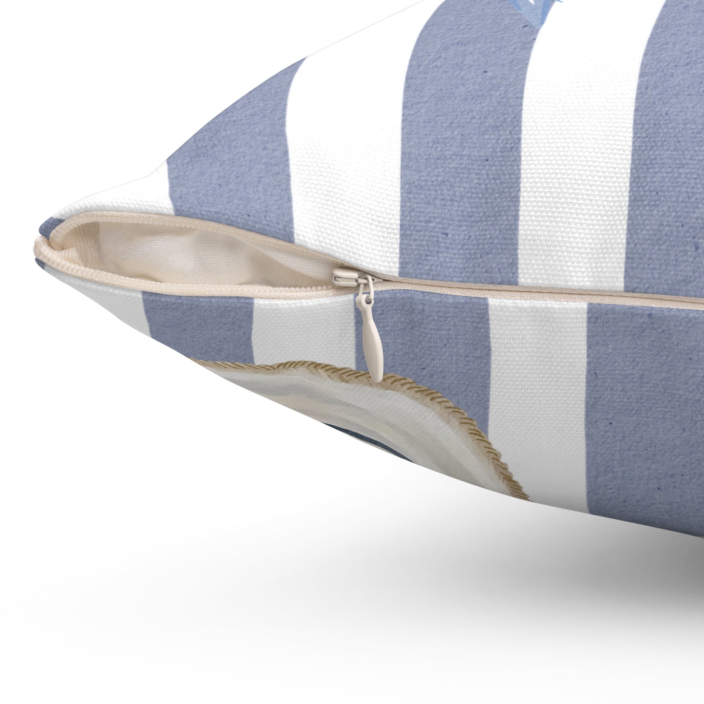 Beachy Nautical Square Pillow | Coastal Decor, Gift for Ocean Lovers, Sea La Vie Home Accent, Summer Vibes, Coastal Living