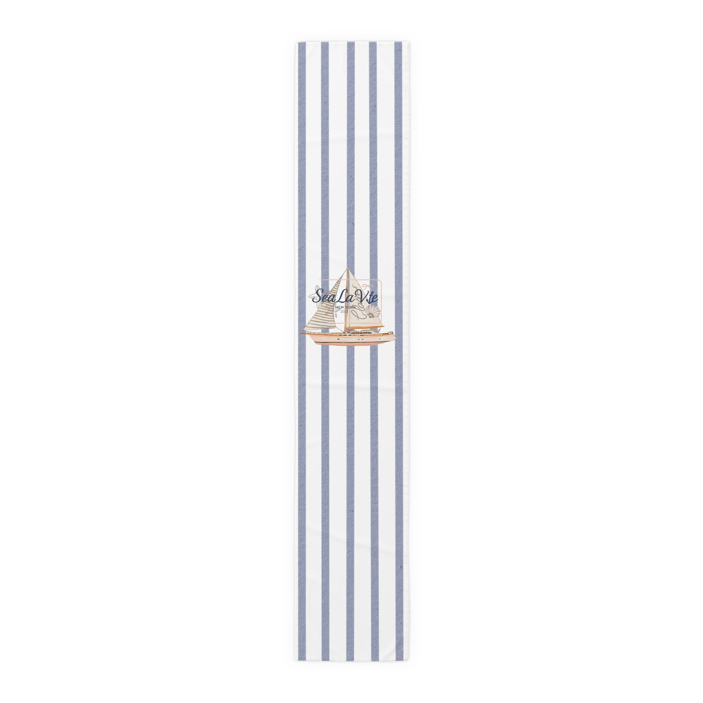 Sail Away Striped Table Runner, Coastal Home Decor, Summer Table Decoration, Dining Table Accessory, Casual Dining