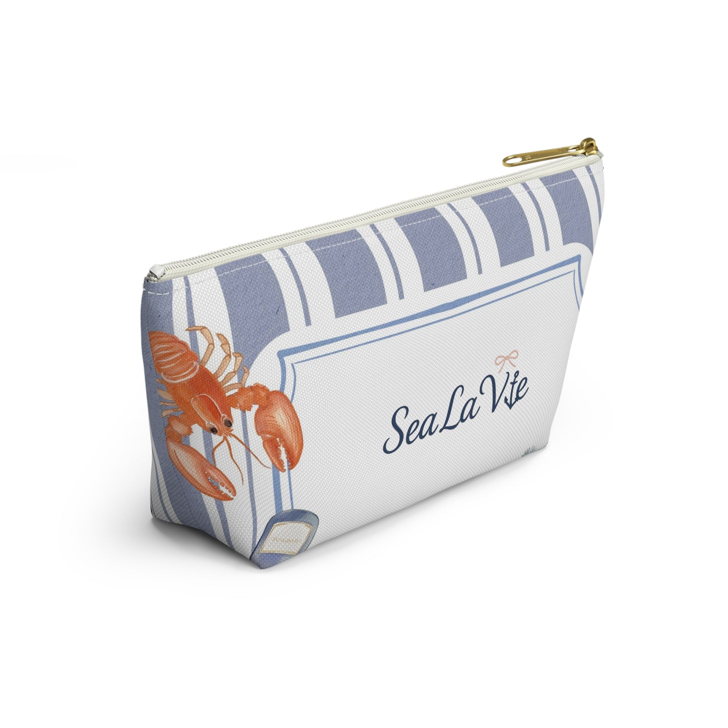 Salt & Serenity Nautical Accessory Pouch, Beach Makeup Bag, Coastal Travel Organizer, Long Island Gift, Summer Essentials, SeaLaVie Design