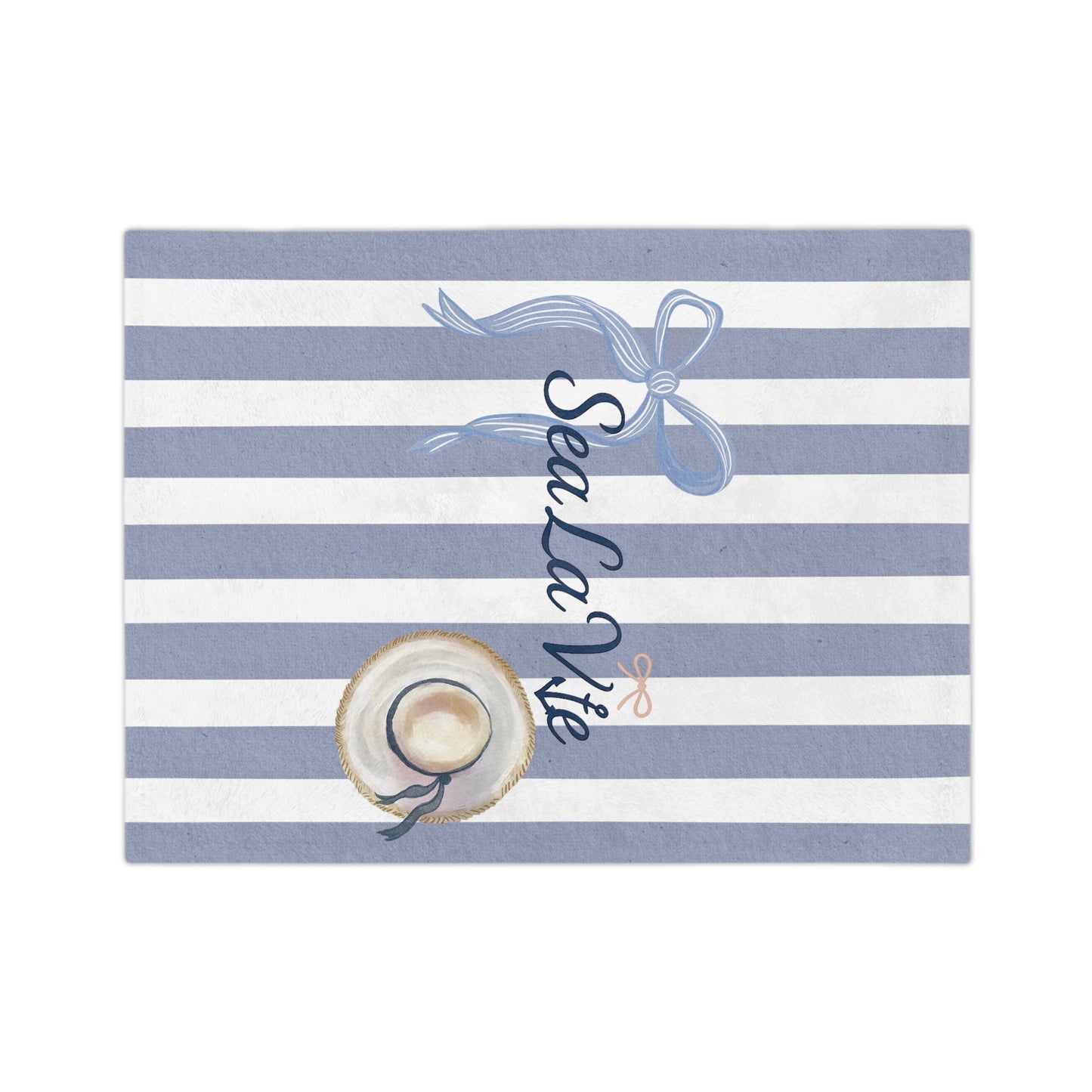 Sea la Vie Cozy Beach-Themed Blanket, Perfect for Summer Picnics, Throw Blanket for Home Decor, Gift for Ocean Lovers, 'Sea La Vie' Design