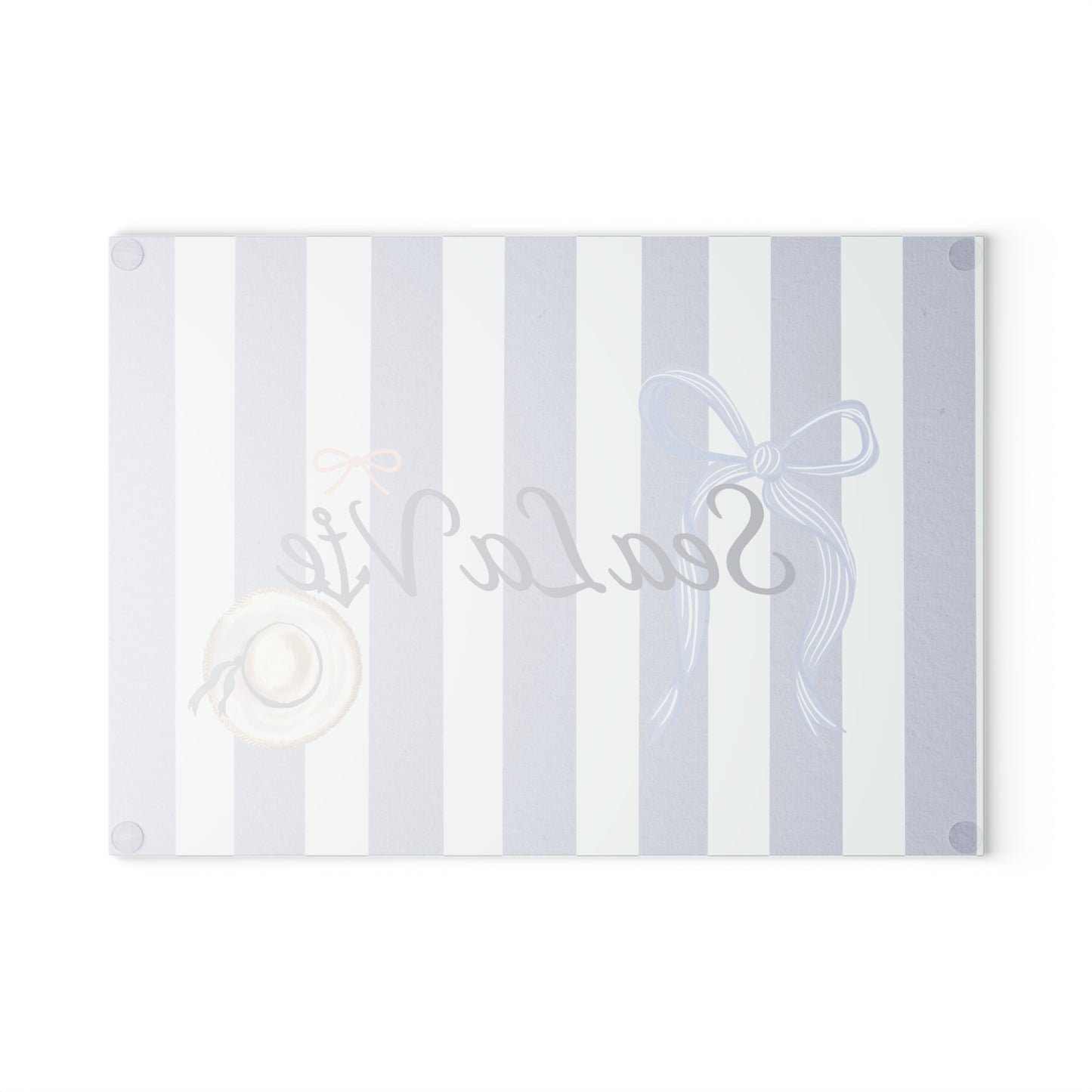 Sea la Vie Beach-Themed Glass Cutting Board, Nautical Kitchen Decor, Gift for Sea Lovers, Coastal Living, Sea La Vie Board, Nautical Kitchen Accessory