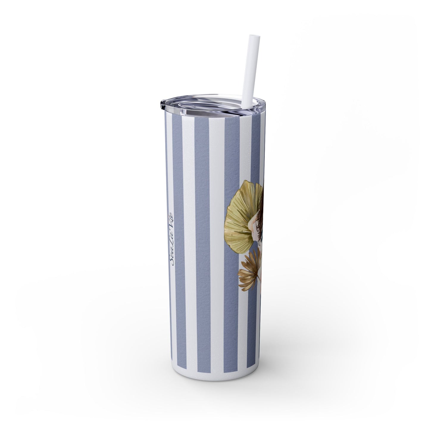 Personalize Bridal Party Skinny Tumbler with Straw | 20oz Coastal Drinkware