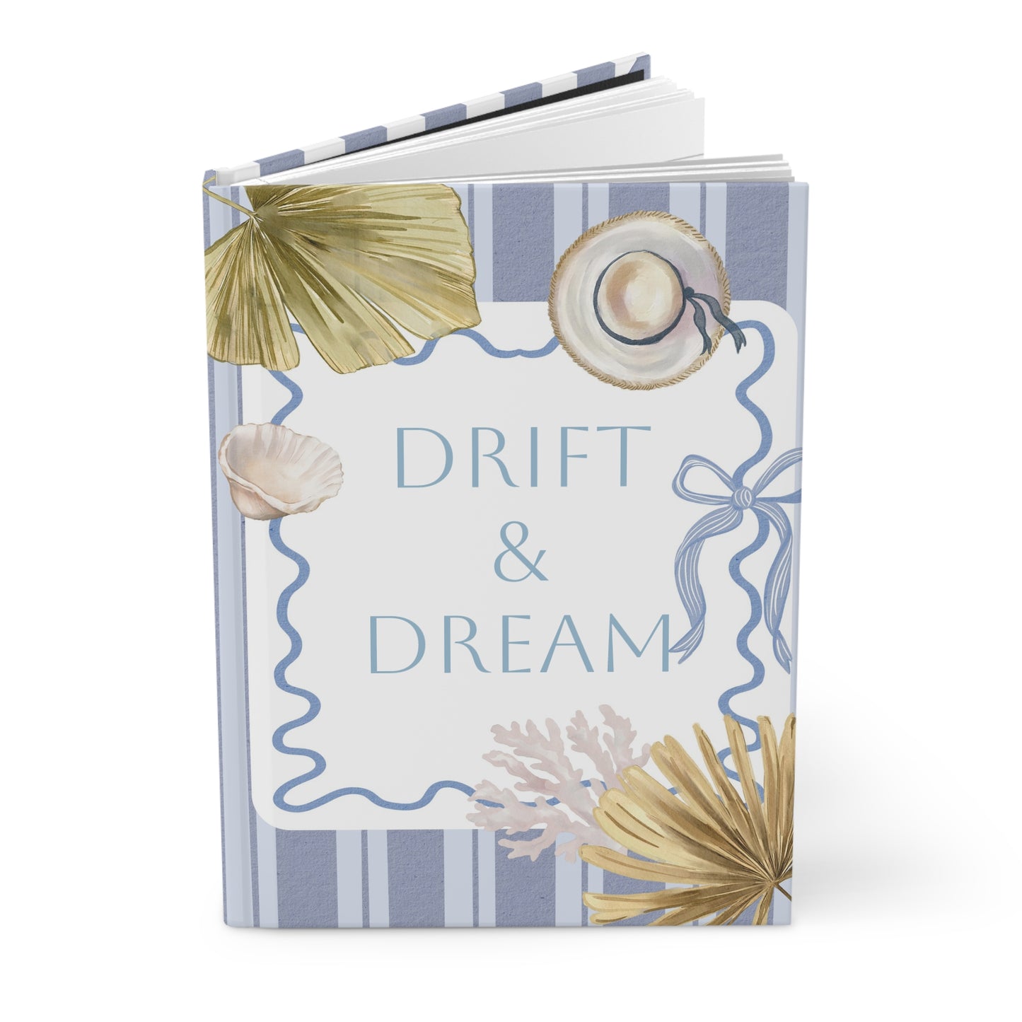 Drift & Dream Coastal-Themed Hardcover Journal - 'Sea La Vie' & Waves Wonder Co. Designs