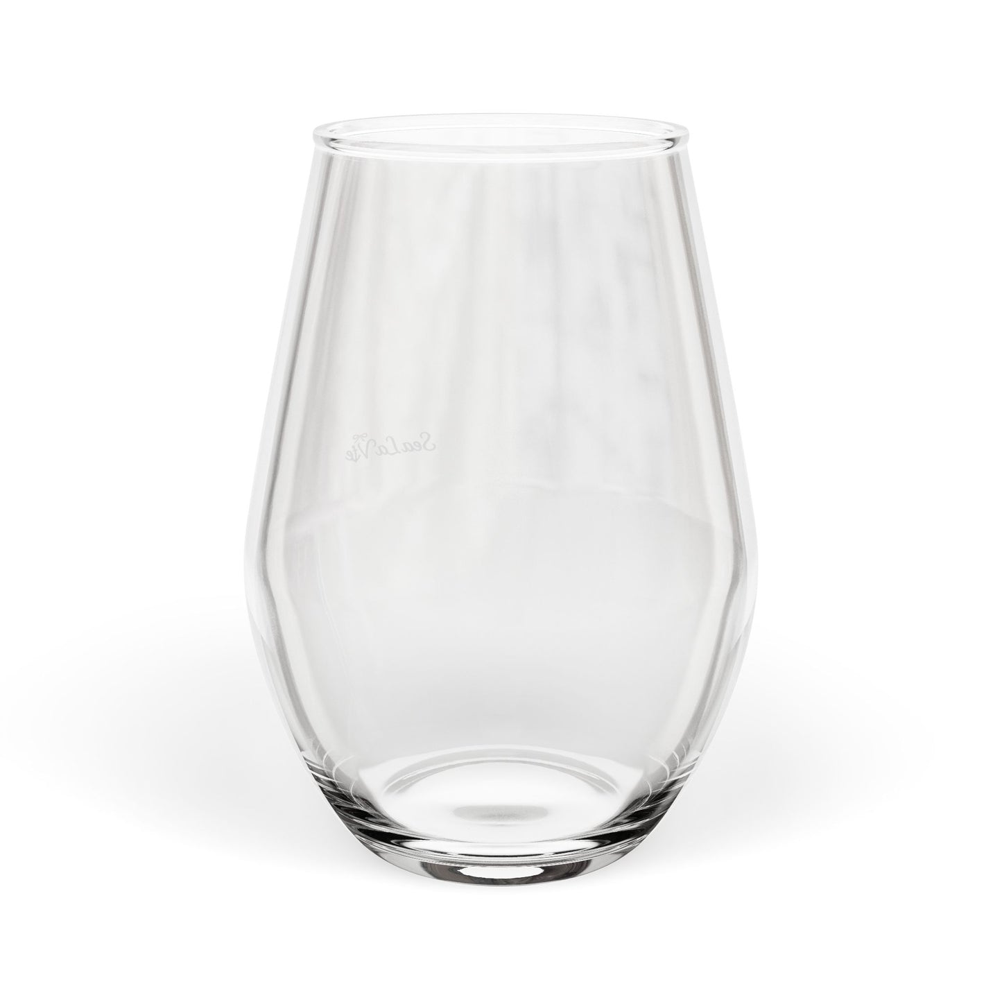 Personalized Sea La Vie Chic Stemless Wine Glass, Perfect for Celebrations, Events, Gifts, Home Bars, Party Favors