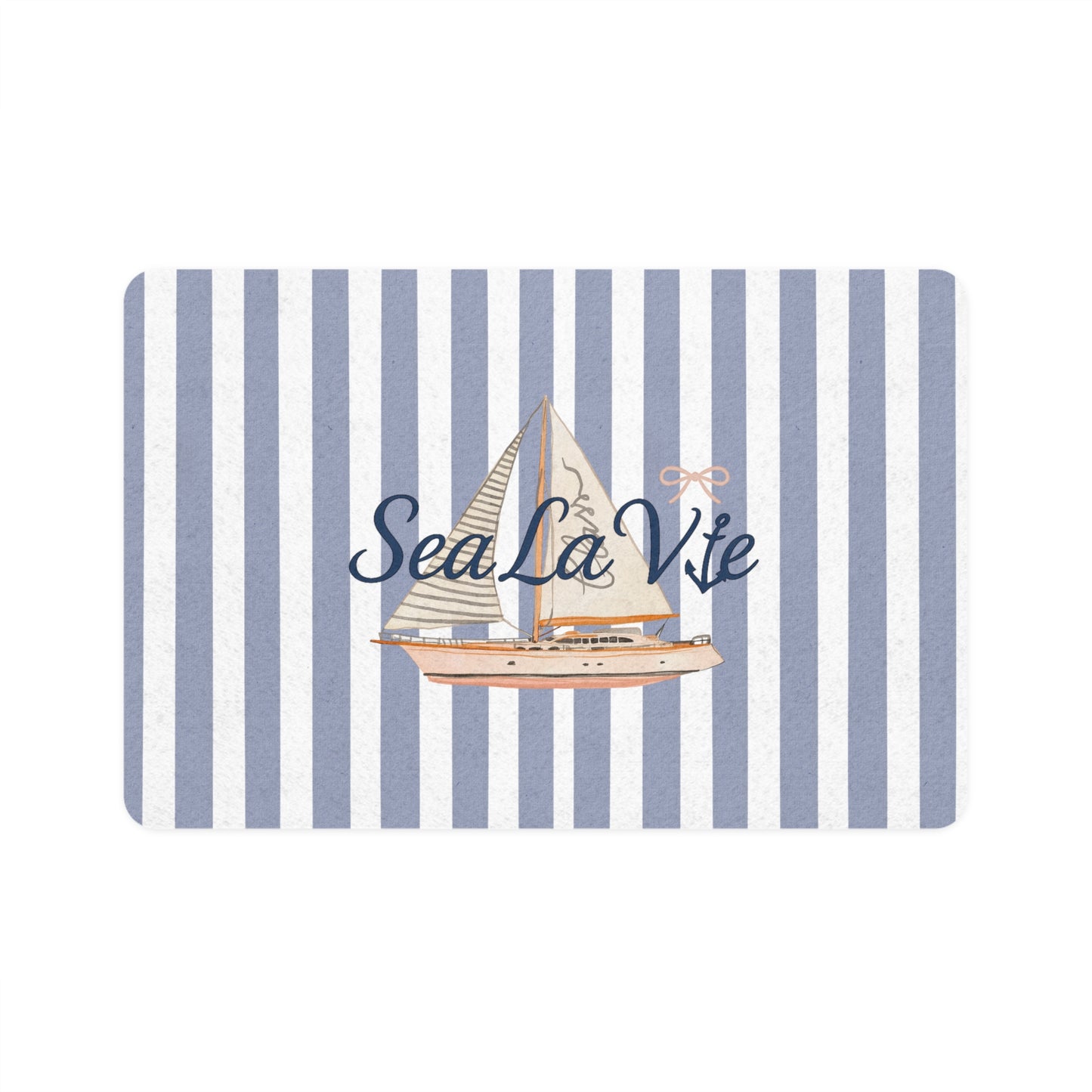Sail Away Pet Food Mat | Custom Dog Food Mat, Sea La Vie Design, Pet Feeding Station, Dog Dish Mat, Cat Food Mat, Gift for Pet Lovers