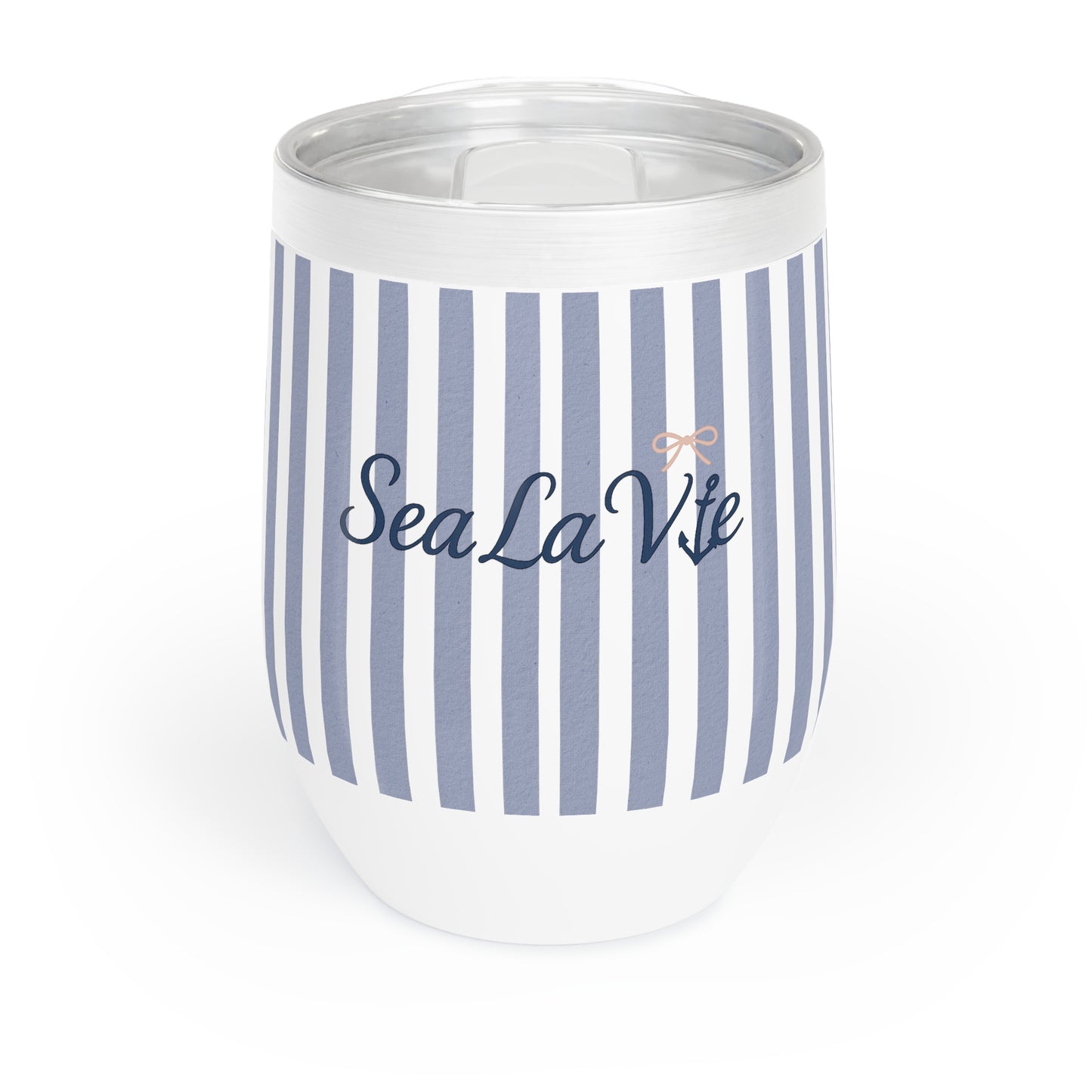 Sea La Vie Chill Wine Tumbler | Nautical Stripe Insulated Cup for Relaxing Evenings, Gifts for Wine Lovers, Summer Celebrations, Beach [...]