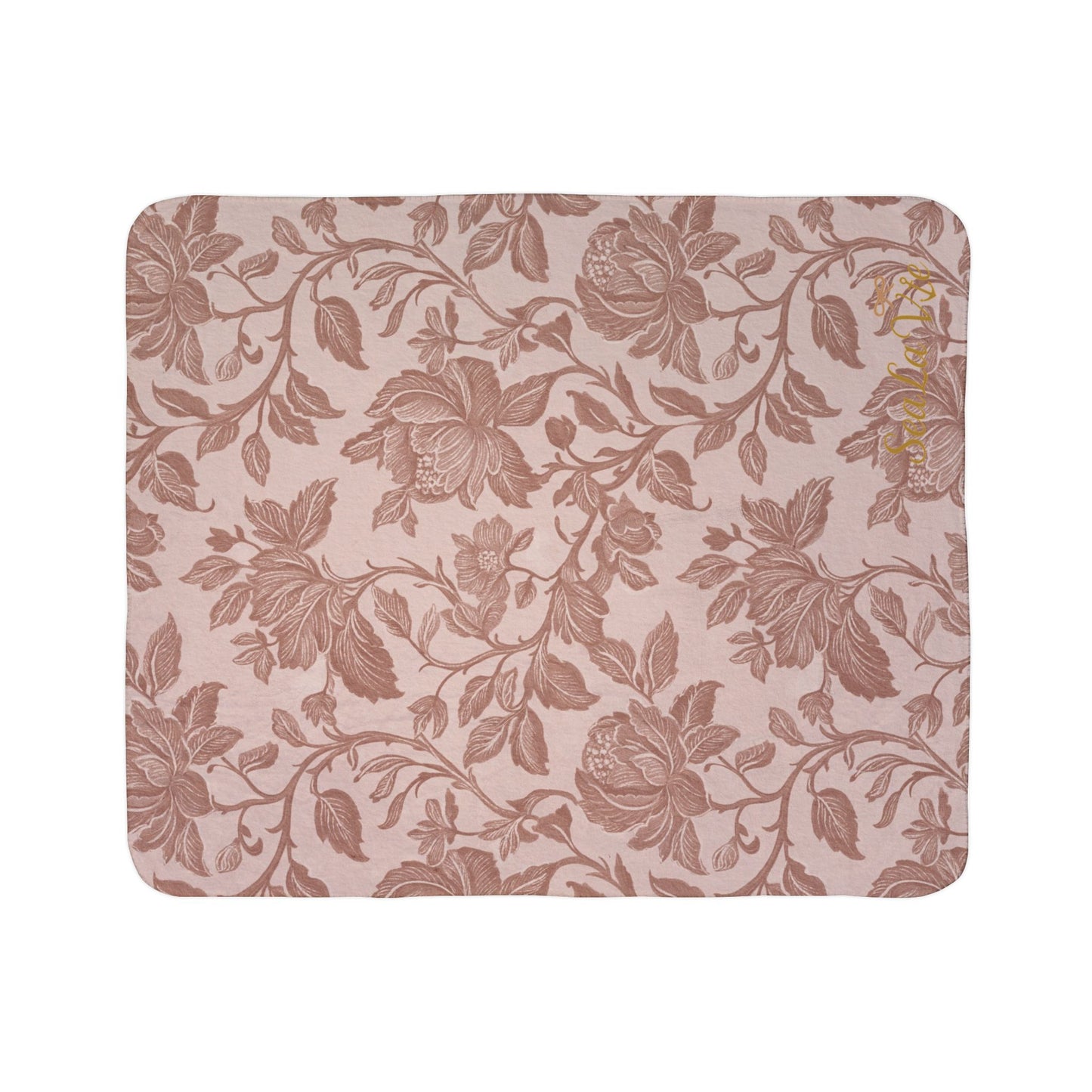 Floral Fleece Sherpa Blanket Golden Hour Autumn Collection – Soft Throw for Home Decor, Boho Chic, Gift for Her, Warm Winter Essentials, Snuggle Blanket