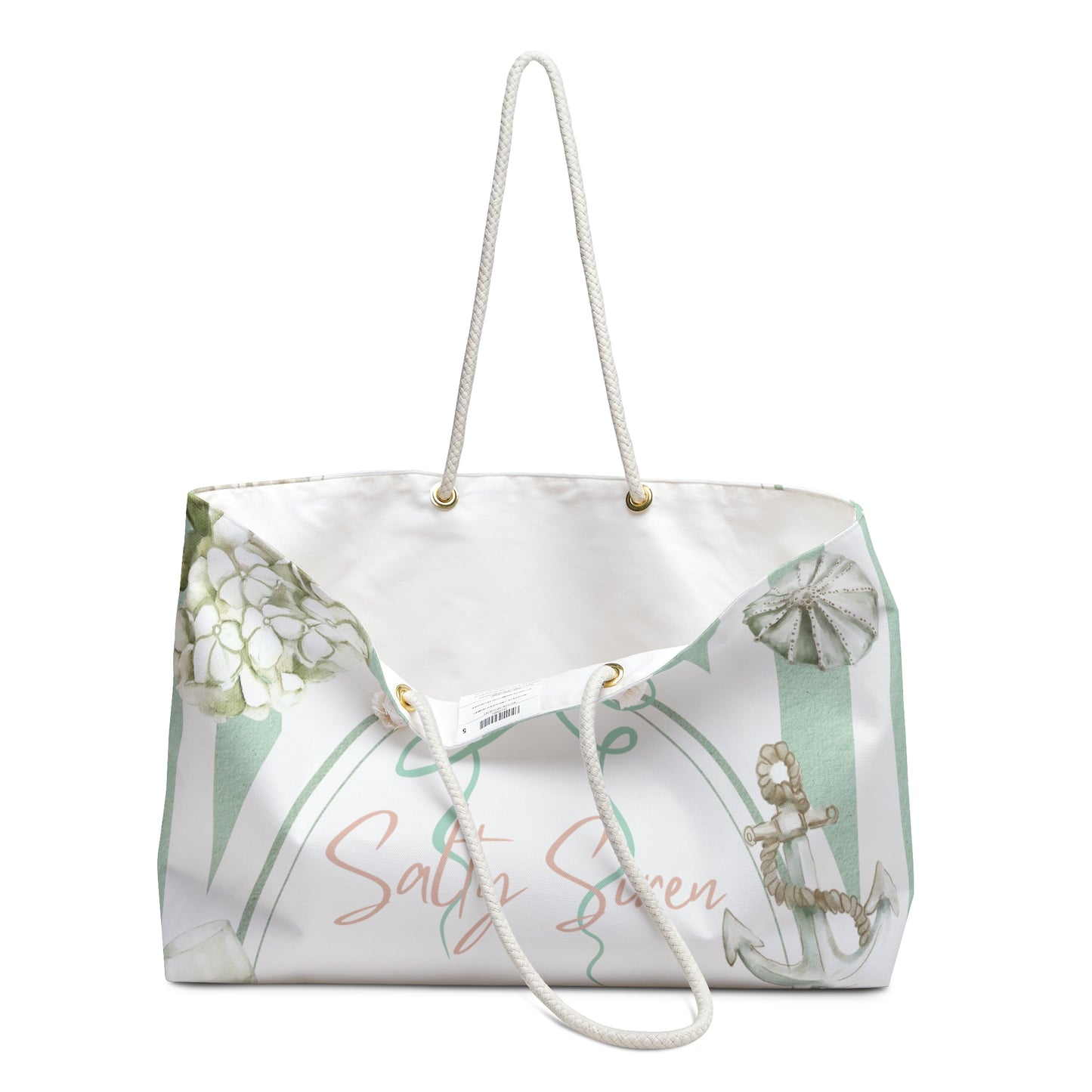 Salty Siren Weekender Bag, Stylish Tote for Travel, Summer Vibes, Nautical Design, Perfect for Vacations, Gifts for Ocean Lovers