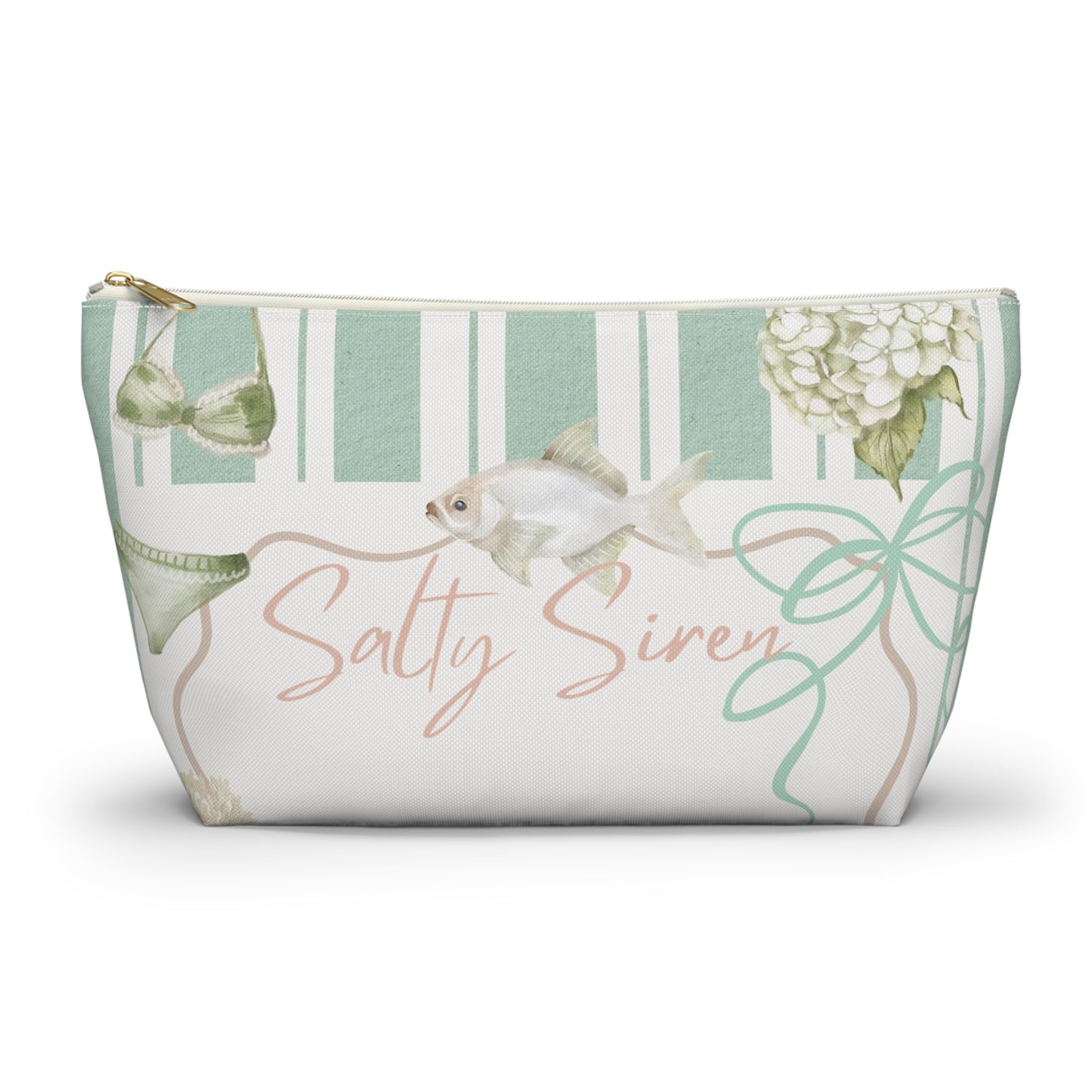Salty Siren Accessory Pouch - Sea La Vie, Nautical Bag for Travel, Make-Up, Beach, Gift for Her