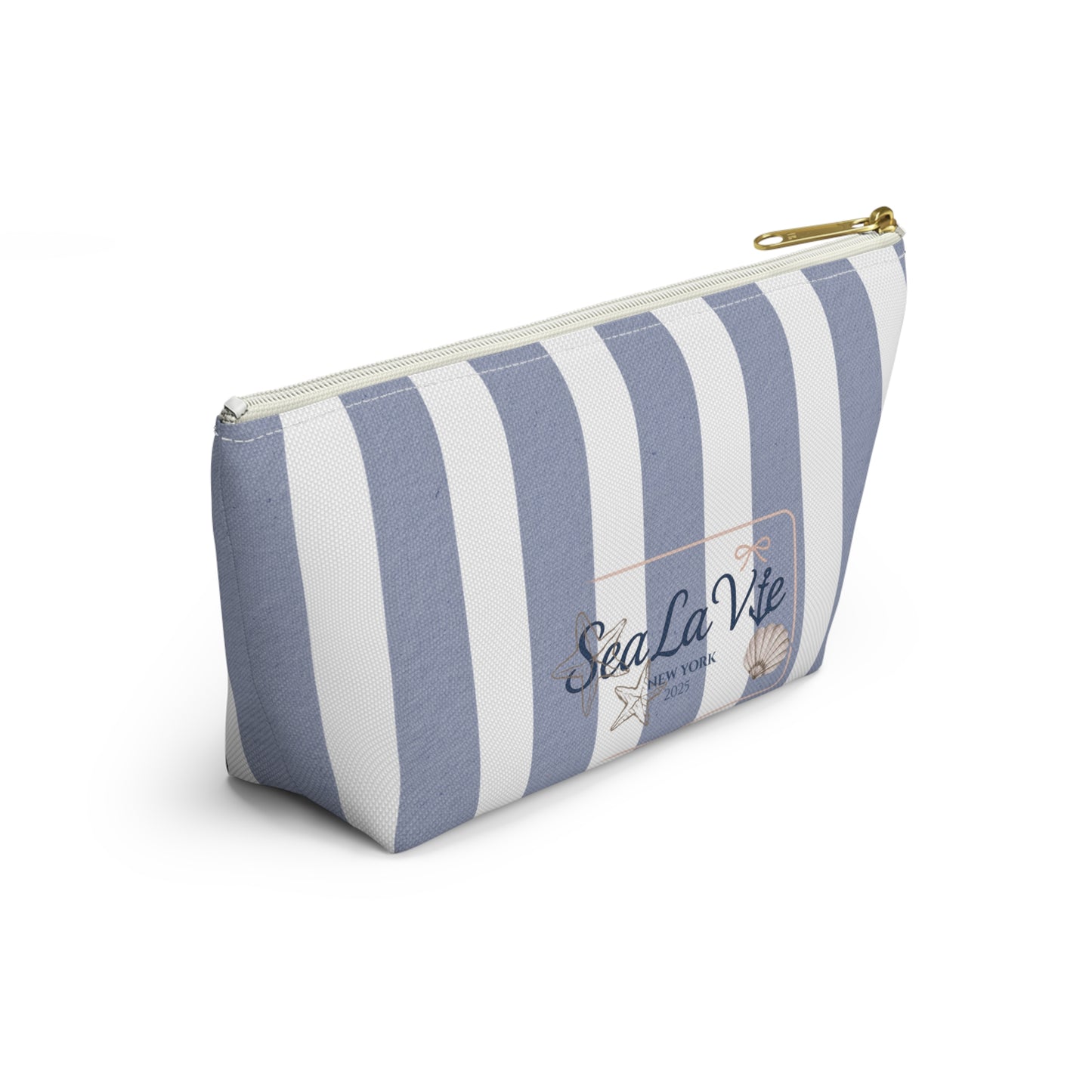 Long Island NY Accessory Pouch - Sea La Vie, Nautical Bag for Travel, Make-Up, Beach, Gift for Her