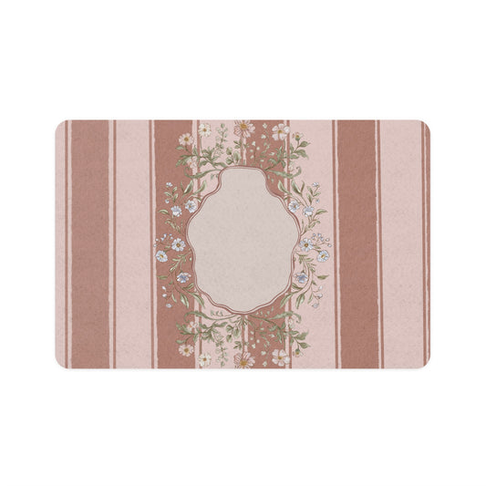 Elegant Floral Pet Food Mat Golden Hour Autumn Collection, Vintage Style Pet Dish Mat, Dog Cat Feeding Mat, Home Decor for Pet Lovers, Rustic Kitchen Accessories