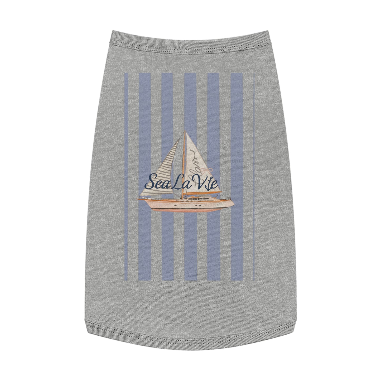 Sail Away Ocean Breeze Pet Tank Top, Cute Pet Apparel, Dog/Cat Summer Top, Nautical Pet Fashion, Beach Vacation Outfit