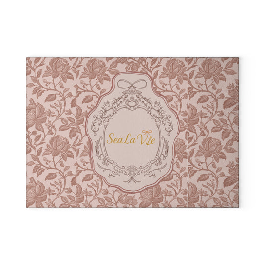 Elegant Floral Glass Cutting Board Golden Hour Autumn Collection, Kitchen Décor, Gift for Home Chefs, Wedding Present, Cooking Enthusiasts, Cooking Gifts