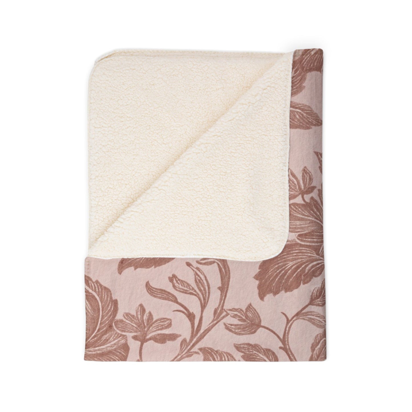 Floral Fleece Sherpa Blanket Golden Hour Autumn Collection – Soft Throw for Home Decor, Boho Chic, Gift for Her, Warm Winter Essentials, Snuggle Blanket