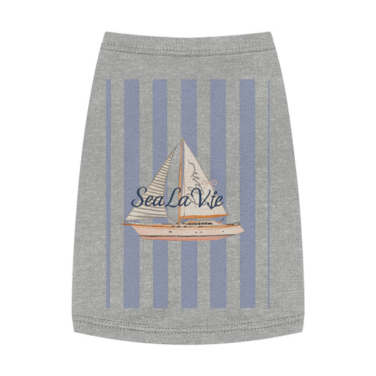 Sail Away Ocean Breeze Pet Tank Top, Cute Pet Apparel, Dog/Cat Summer Top, Nautical Pet Fashion, Beach Vacation Outfit