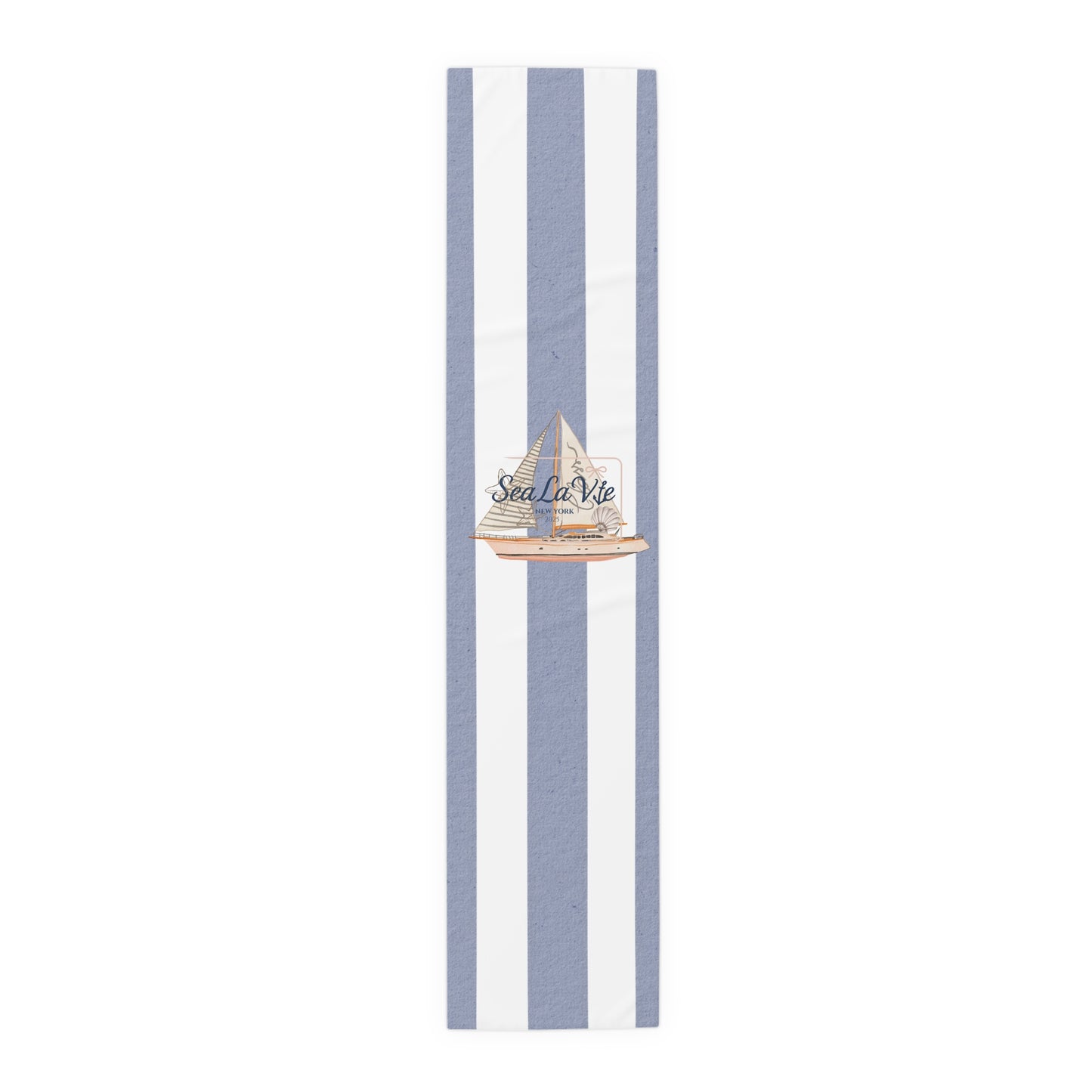 Sail Away Striped Table Runner, Coastal Home Decor, Summer Table Decoration, Dining Table Accessory, Casual Dining