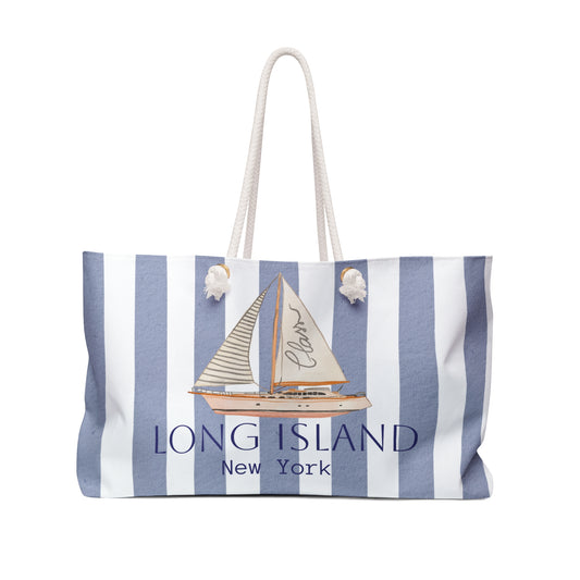 Nautical Weekender Bag - Beach Tote, Travel Essential, Weekend Getaway, Perfect for Summer Trips, Long Island Style!