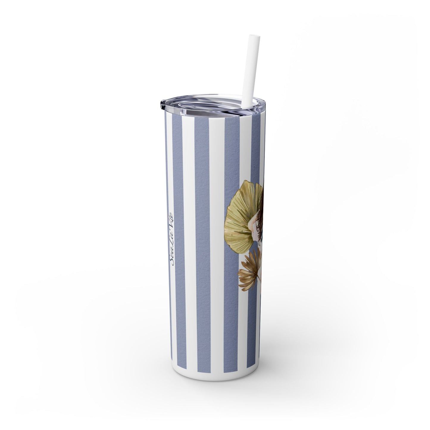 Personalize Bridal Party Skinny Tumbler with Straw | 20oz Coastal Drinkware