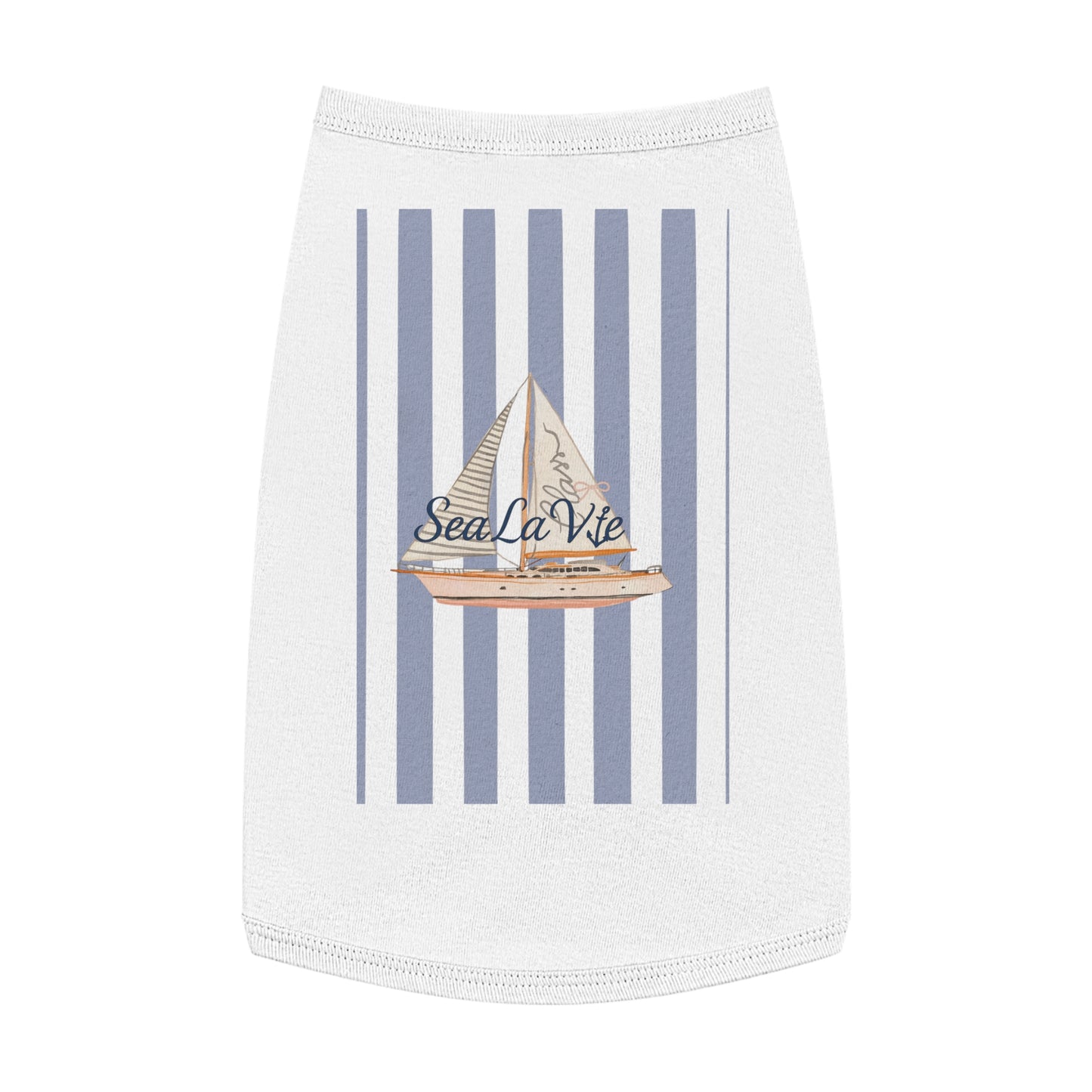 Sail Away Ocean Breeze Pet Tank Top, Cute Pet Apparel, Dog/Cat Summer Top, Nautical Pet Fashion, Beach Vacation Outfit