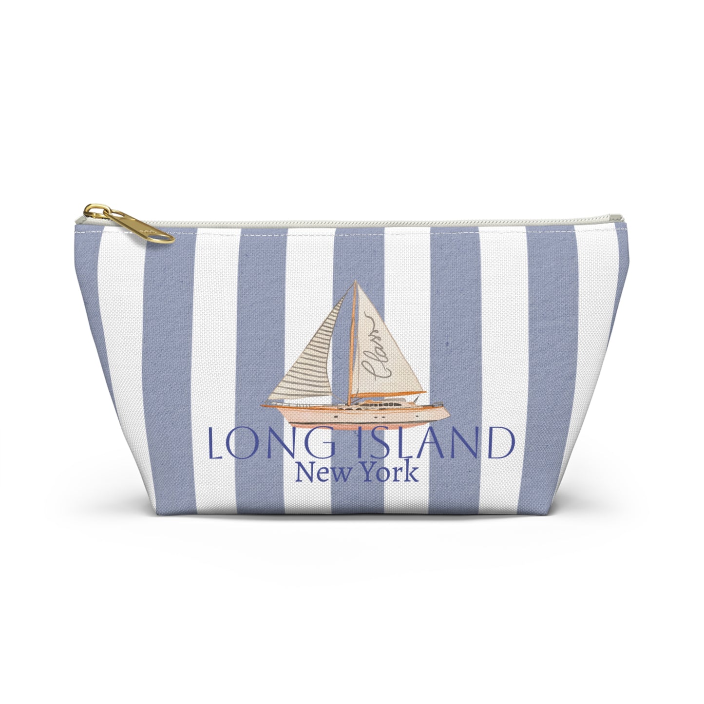 Nautical Accessory Pouch, Beach Makeup Bag, Coastal Travel Organizer, Long Island Gift, Summer Essentials, SeaLaVie Design