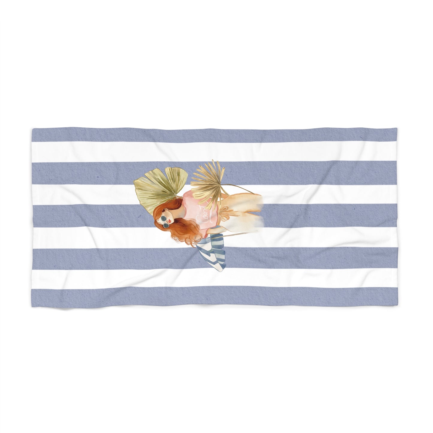 Anna Style Personalize Bridal Party Beach Towel - Ocean Vibes for Summer Fun