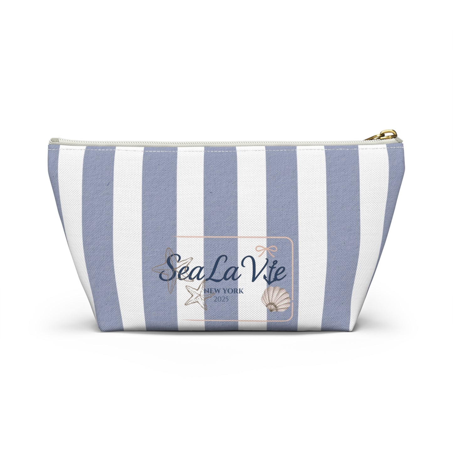 Long Island NY Accessory Pouch - Sea La Vie, Nautical Bag for Travel, Make-Up, Beach, Gift for Her