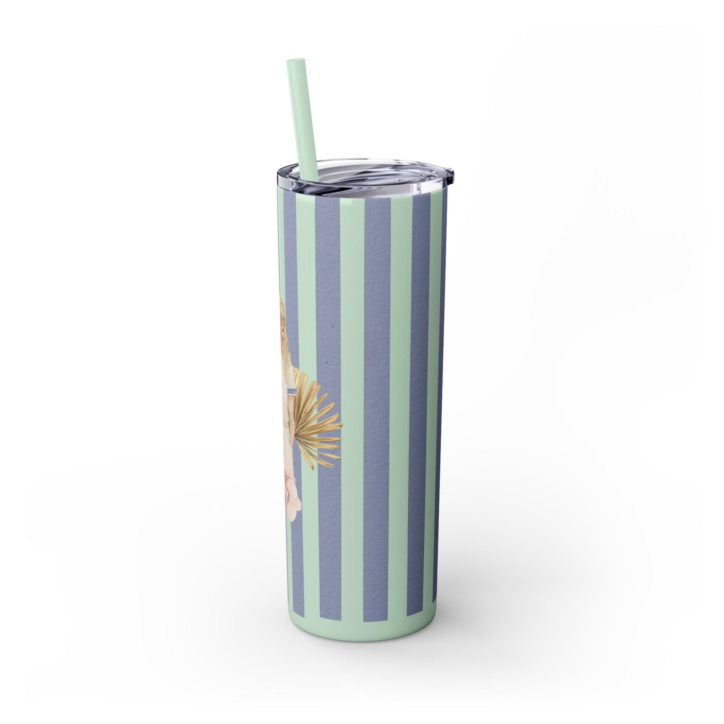 Personalize Bridal Party Skinny Tumbler with Straw | 20oz Coastal Drinkware
