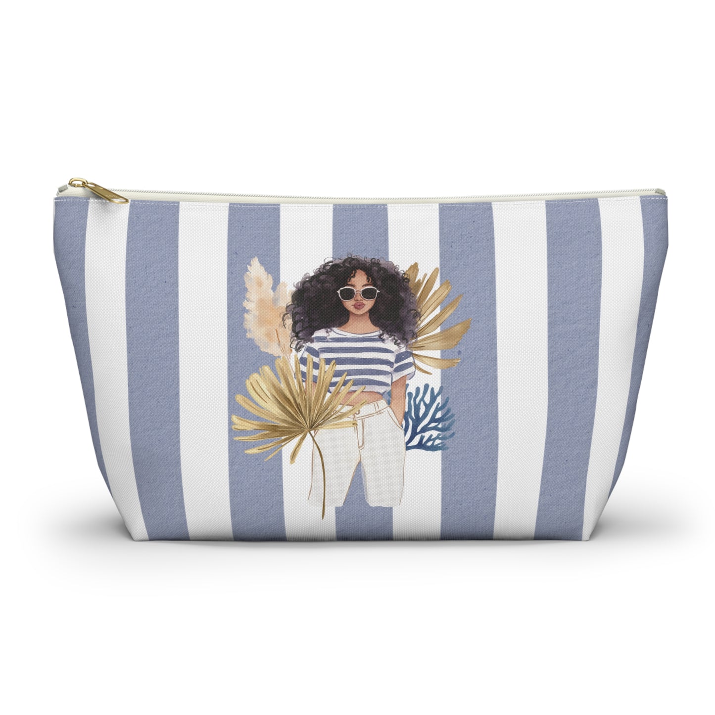 Personalize Bridal Party Accessory Pouch - Sea La Vie, Nautical Bag for Travel, Make-Up, Beach, Gift for Her